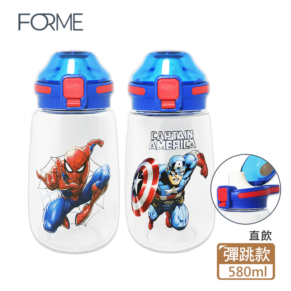 【FORME】迪士尼正版授權兒童水壺 直飲 彈跳冷水壺 胖胖杯系列 580ml - 兩款