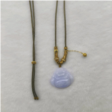 1218GZ65-翡翠GZ-S925紫佛公盤纏項鍊（C65）