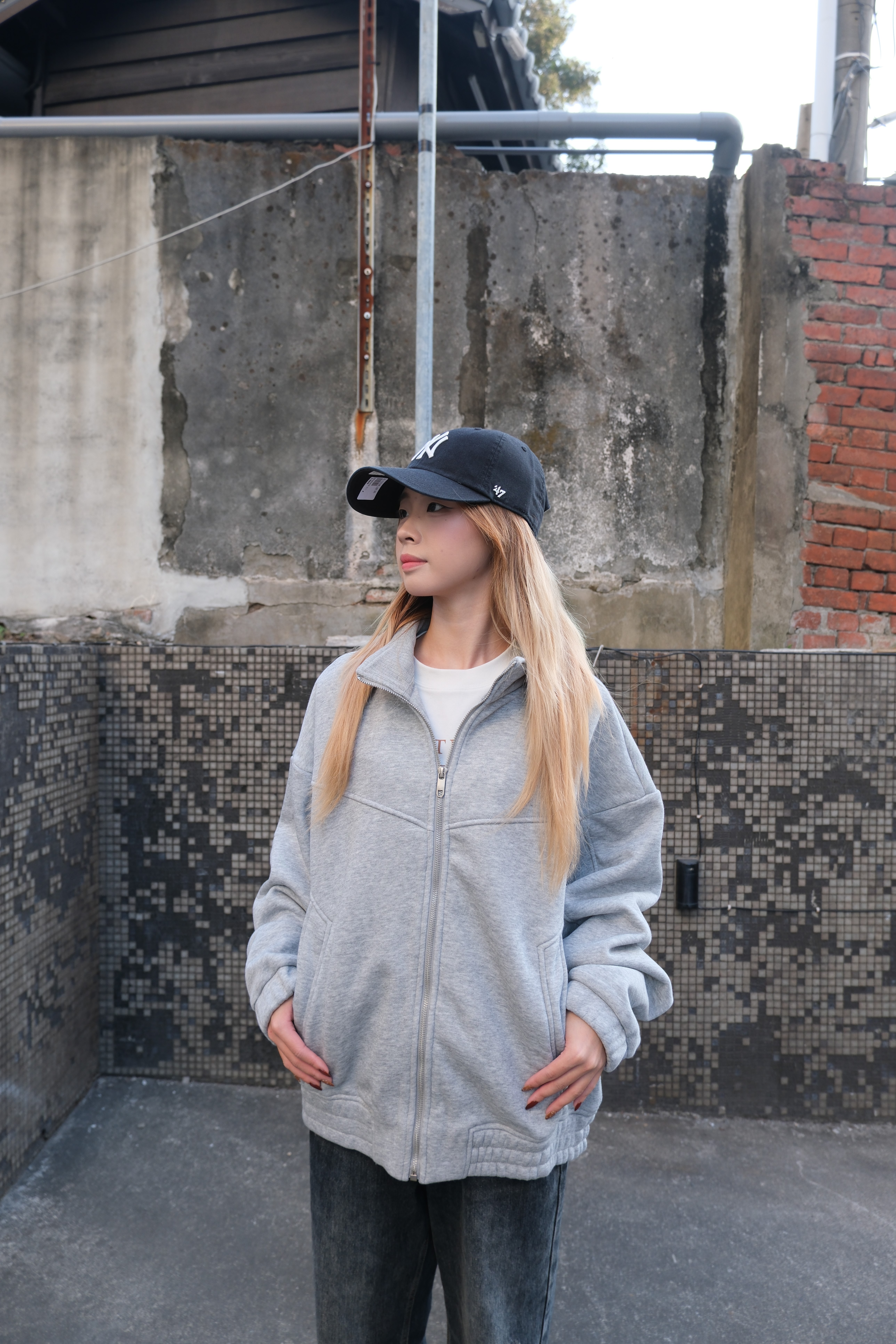 Z6150 立領拉鍊解構刷毛外套 zoewatson