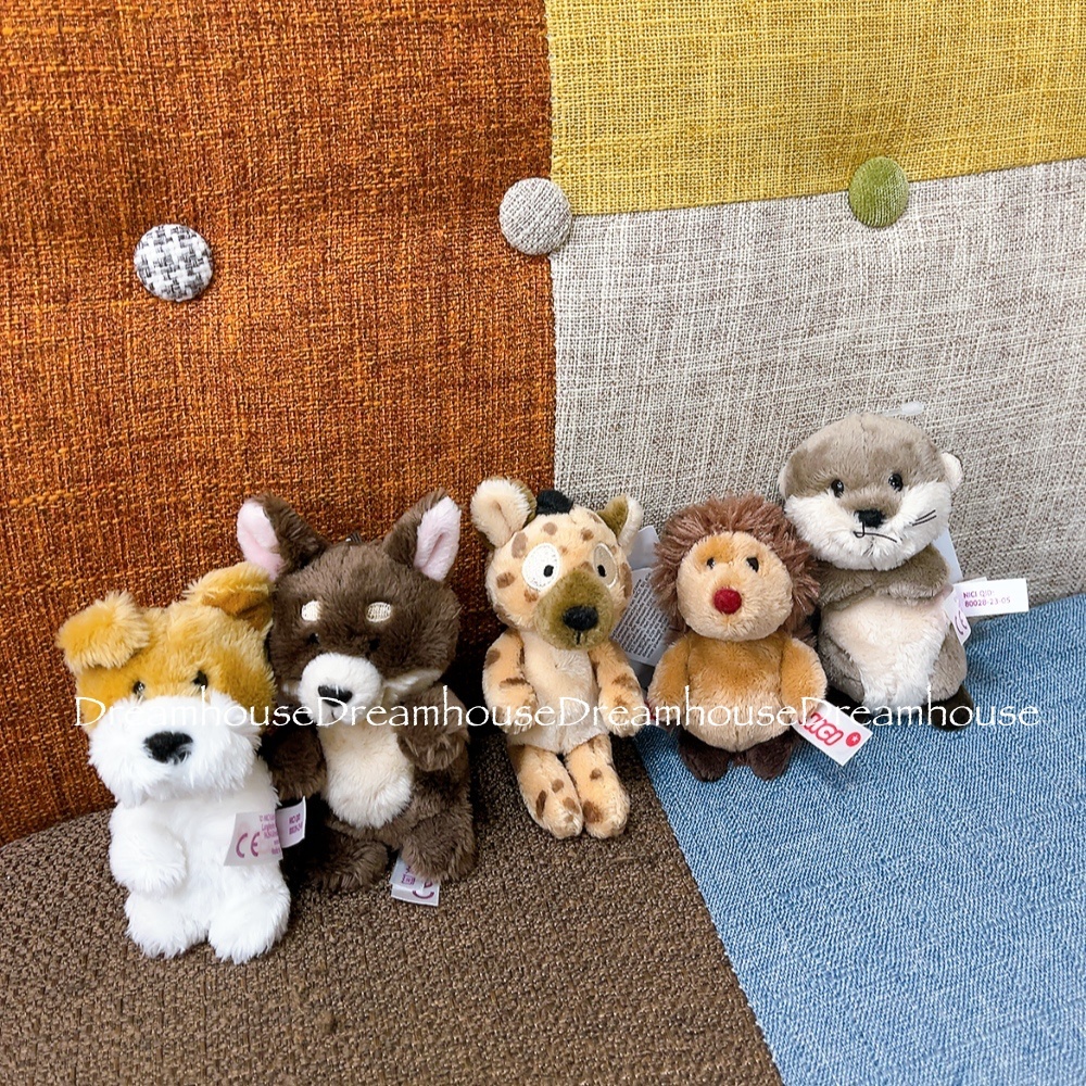 NICI  老虎 黑豹 刺蝟 水獺 鬣狗 狗狗系列 黃金獵犬 大白熊犬 法鬥 梗犬 約克夏 娃娃吊飾 鑰匙圈