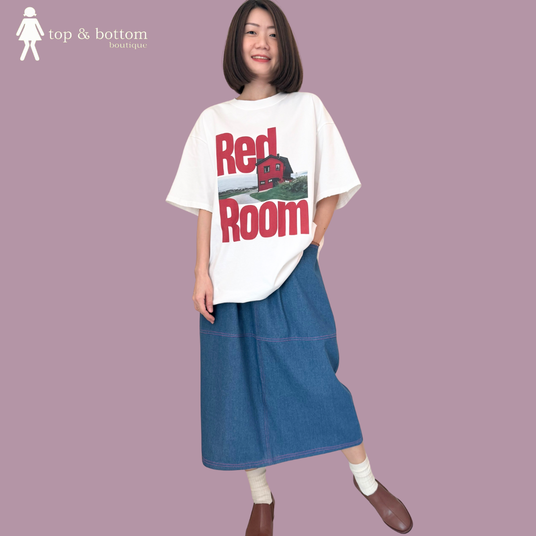 SHORT SLEEVE PRINTED LONG TEE