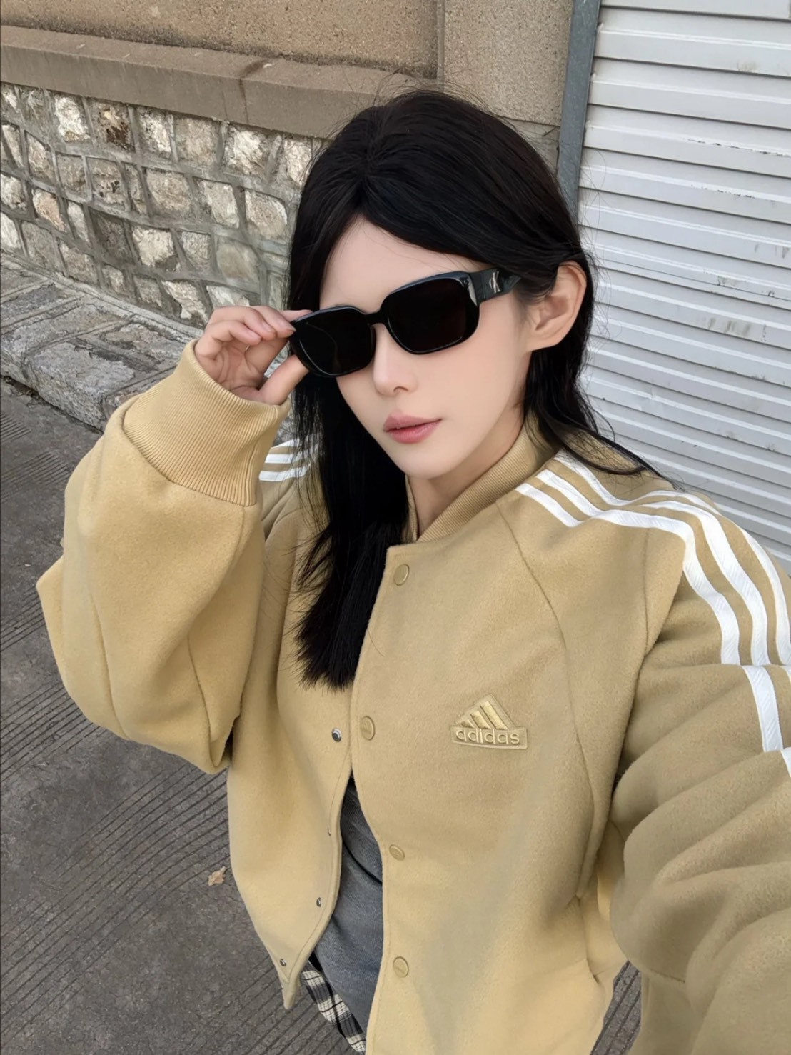 ADIDAS 3-STRIPES FW24 WARM 系列 短絨 棒球外套