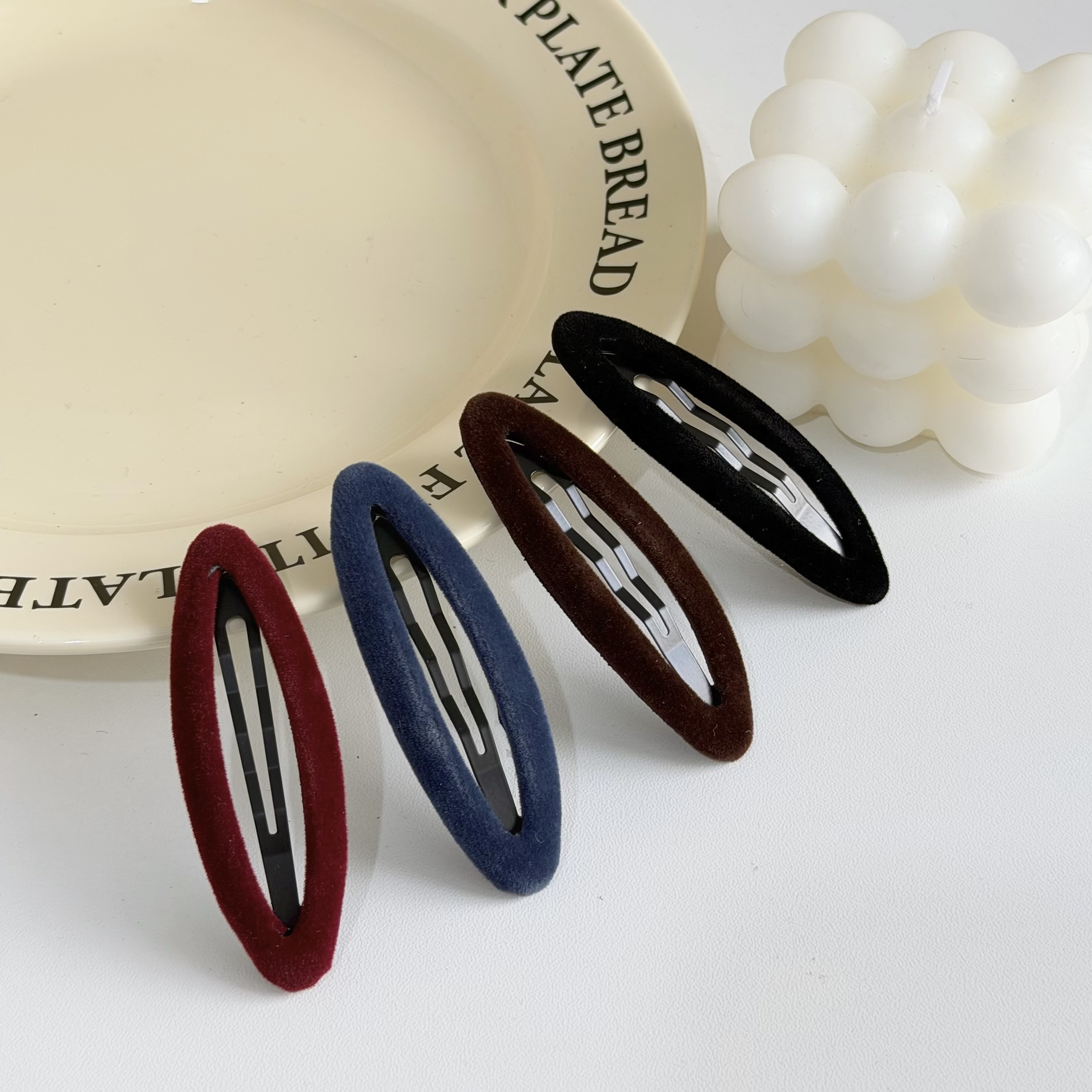 H221橢圓絨布BB夾【一組】