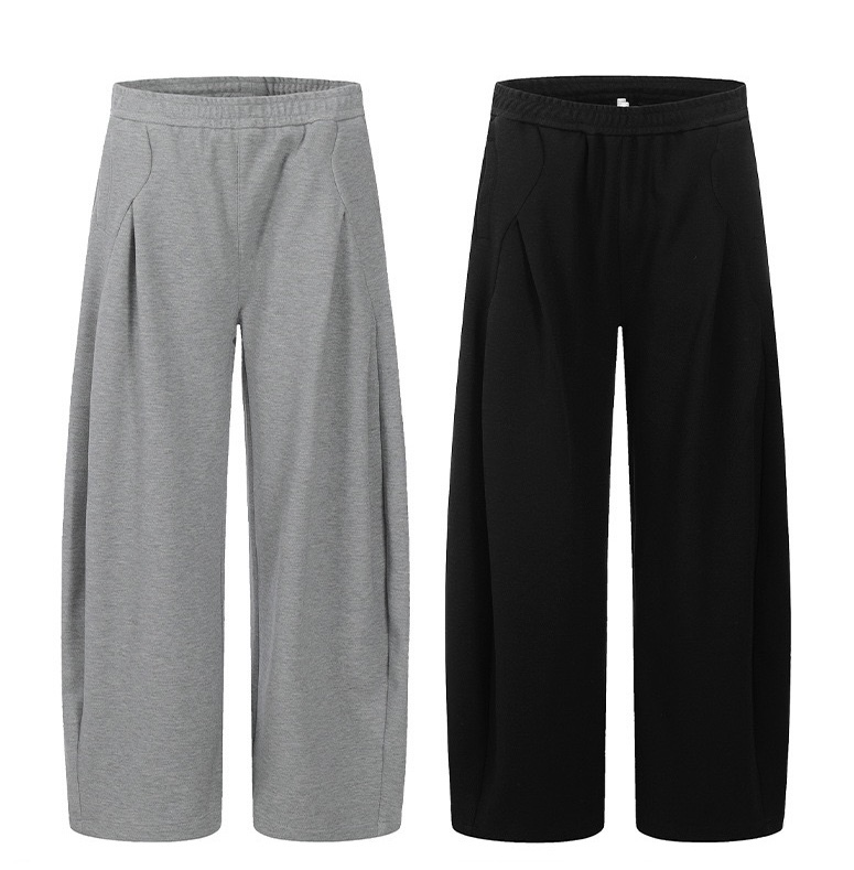 Doupicks 弧形解構摺線棉褲 日系選品