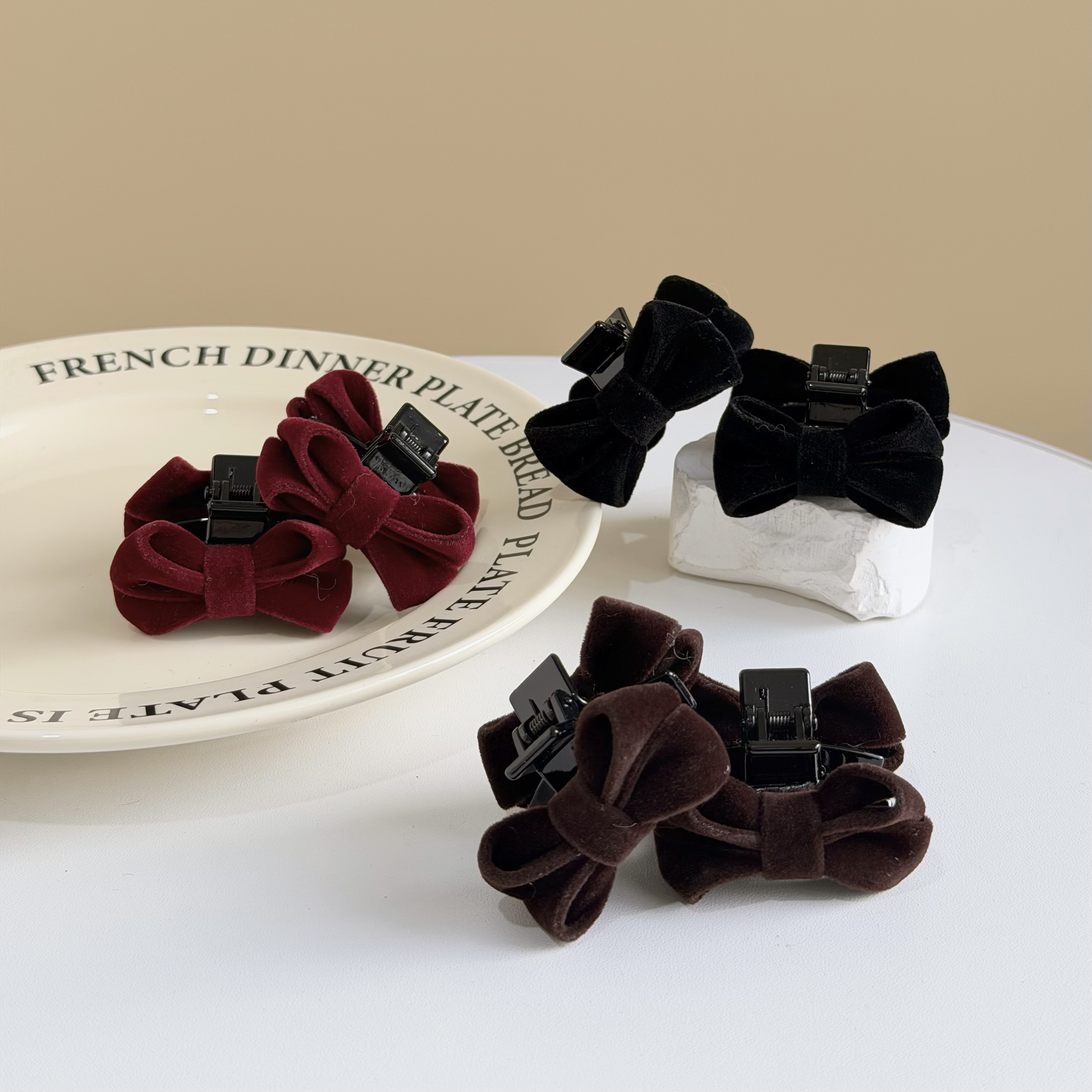 H231雙面絨布蝴蝶結對夾【一組】