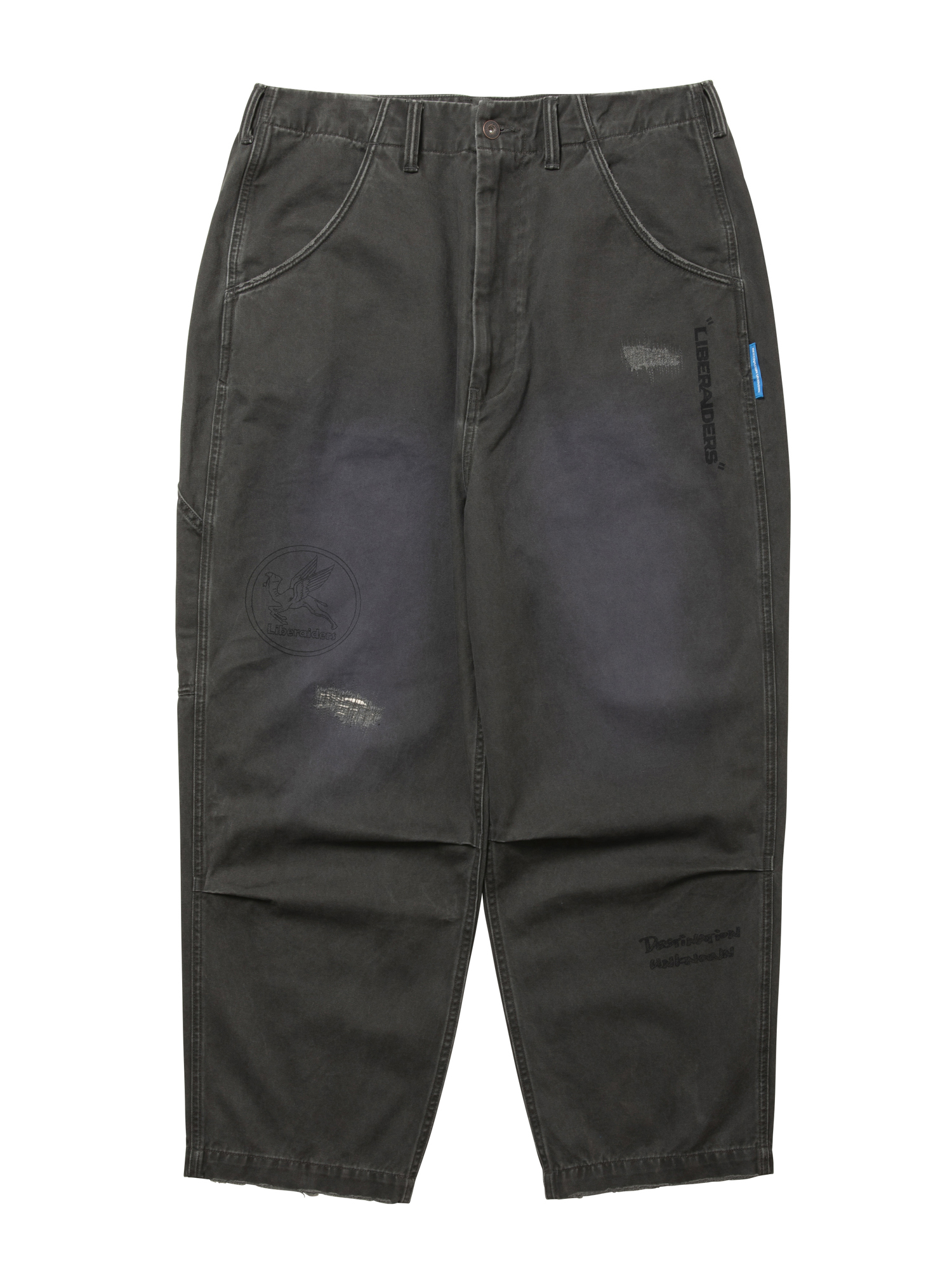 LIBERAIDERS HANDWRITING PRINT CHINO SARROUEL PANTS 777022503 CHA