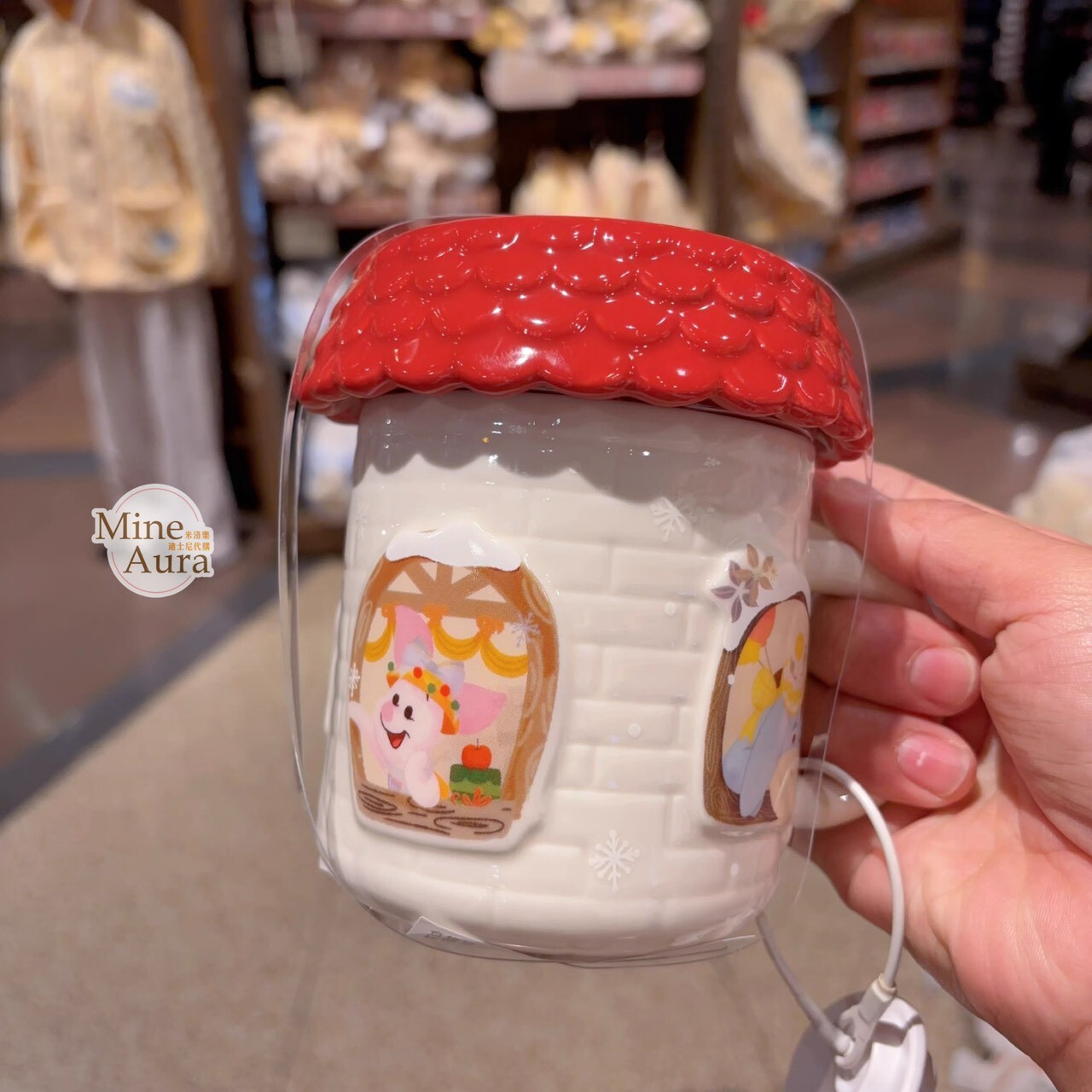 2025 冬日 小熊維尼和朋友們系列 房子 造型 陶瓷馬克杯 水杯 -上海迪士尼樂園