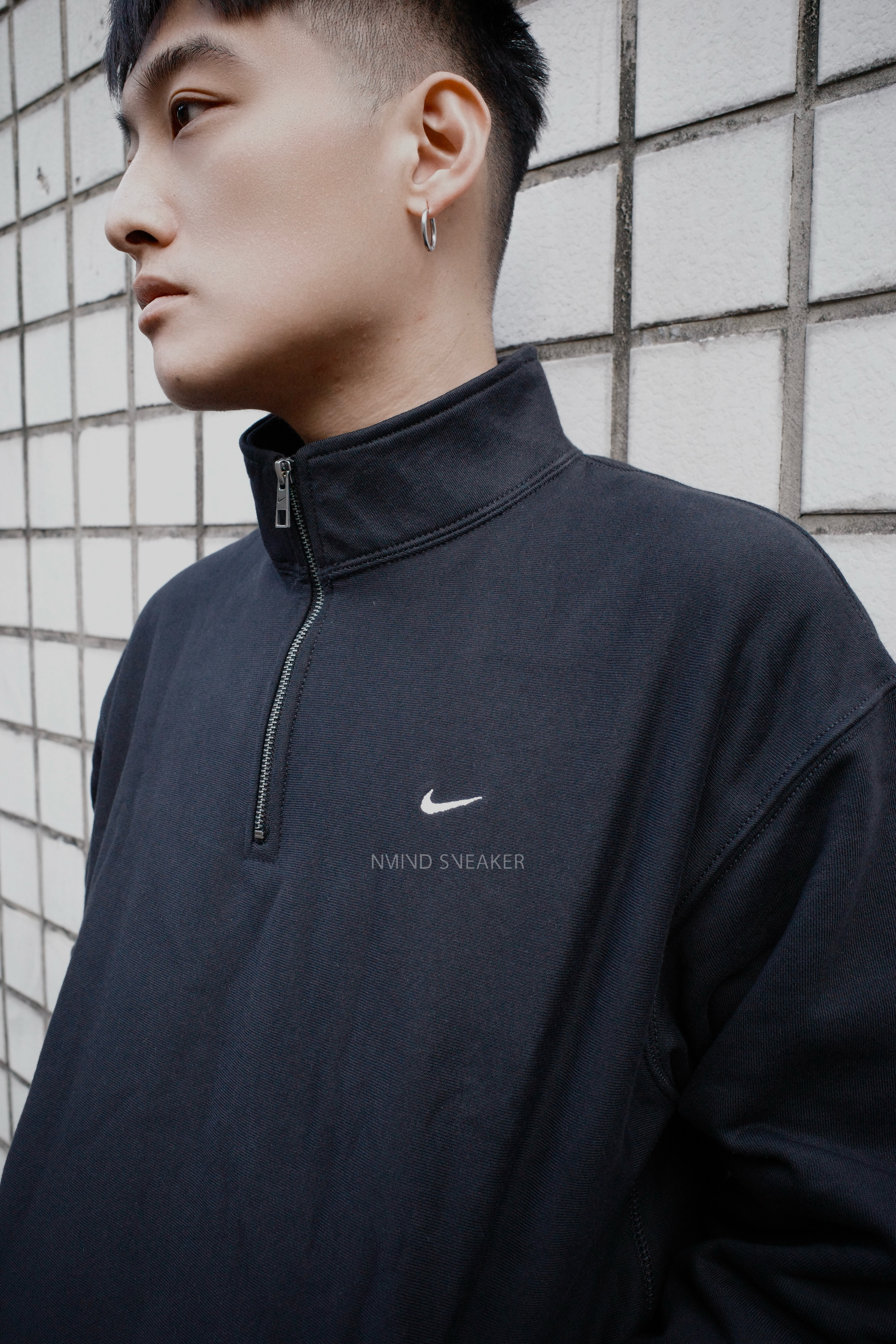 AS M NL SOLO SWSH BB QRTR ZIP 長袖上衣