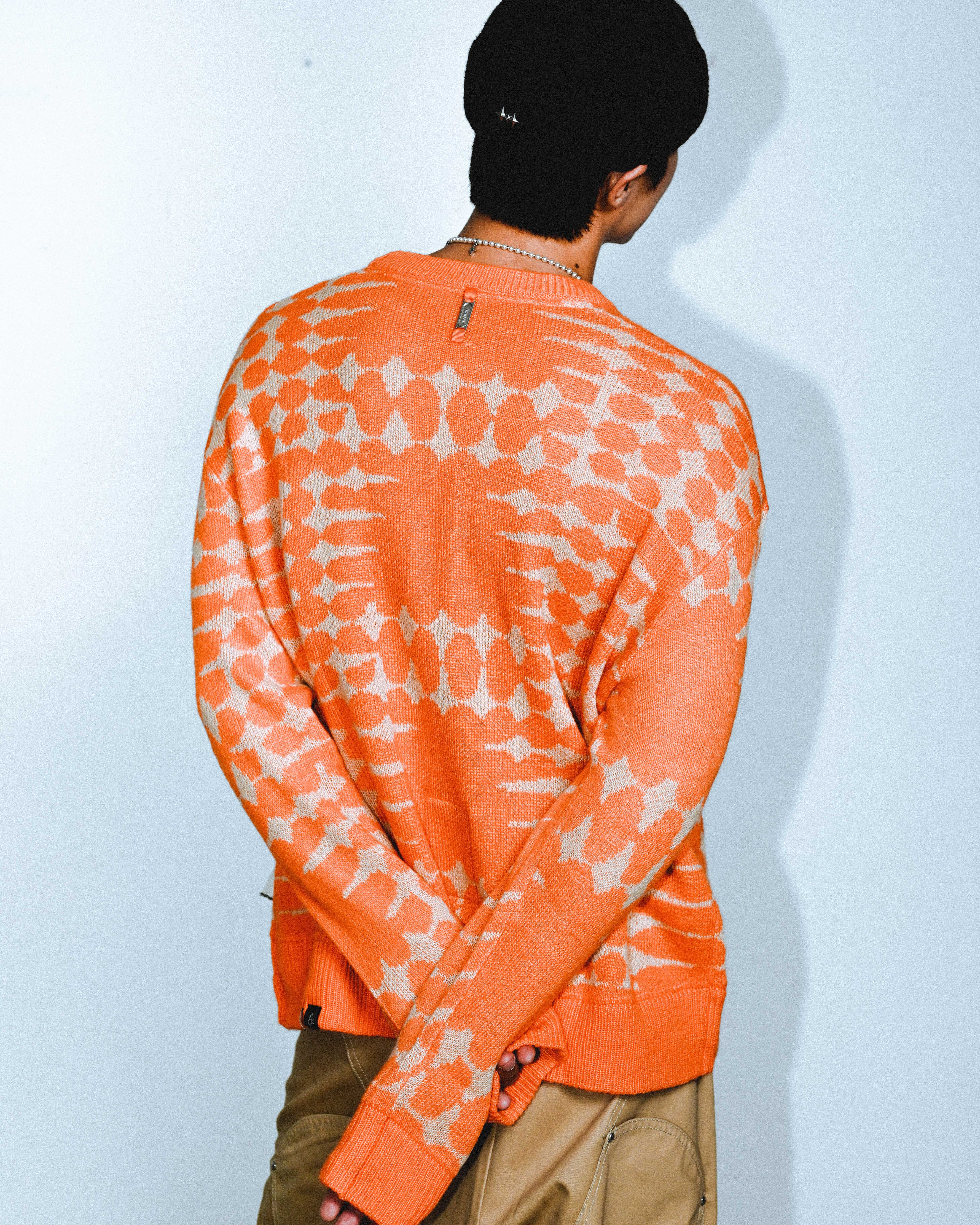 STELLAR BONE SWEATER - ORANGE