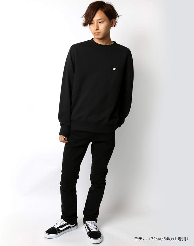 SD019 Champion 細刺繡Logo珠地長袖上衣 UNISEX (日版)