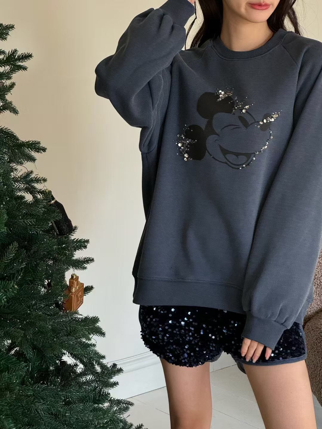 DE2512174 手工製閃片米奇衛衣