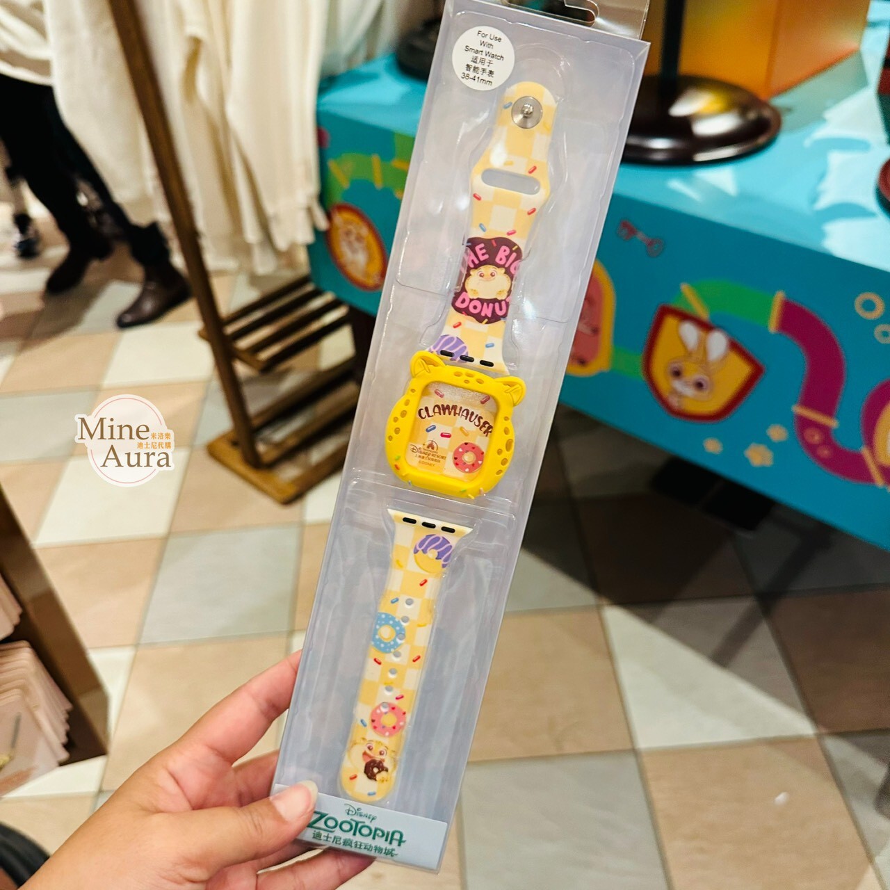 洪金豹 Benjamin Clawhauser 大頭造型 錶殼 + 錶帶組 Apple Watch 適用38-41mm/42-49mm 動物方城市 Zootopia -上海迪士尼樂園