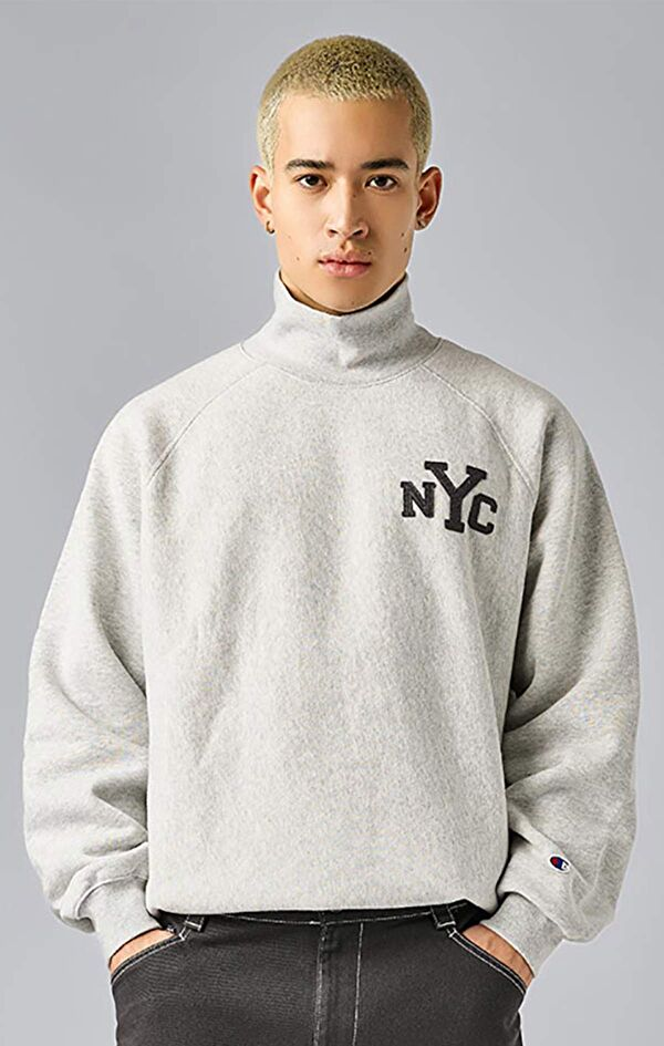 SD017 Champion EUR NYC 抓毛高領衛衣 UNISEX (歐版)