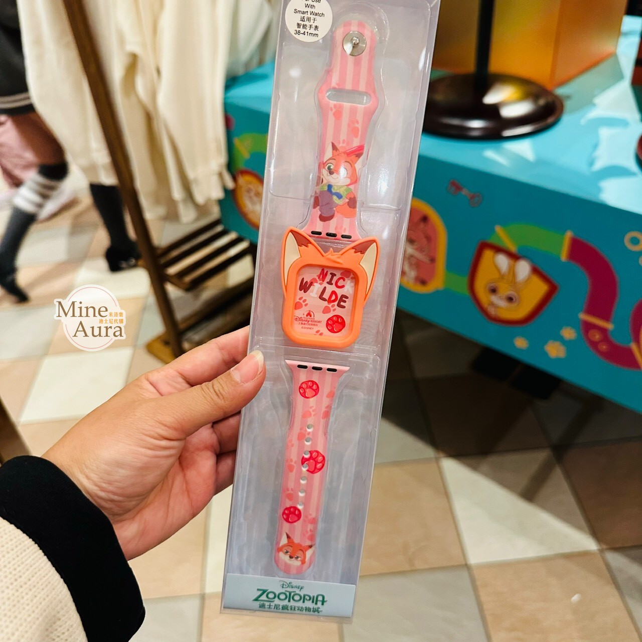 胡尼克 Nick 狐狸 大頭造型 錶殼 + 錶帶組 Apple Watch 適用38-41mm/42-49mm 動物方城市 Zootopia -上海迪士尼樂園