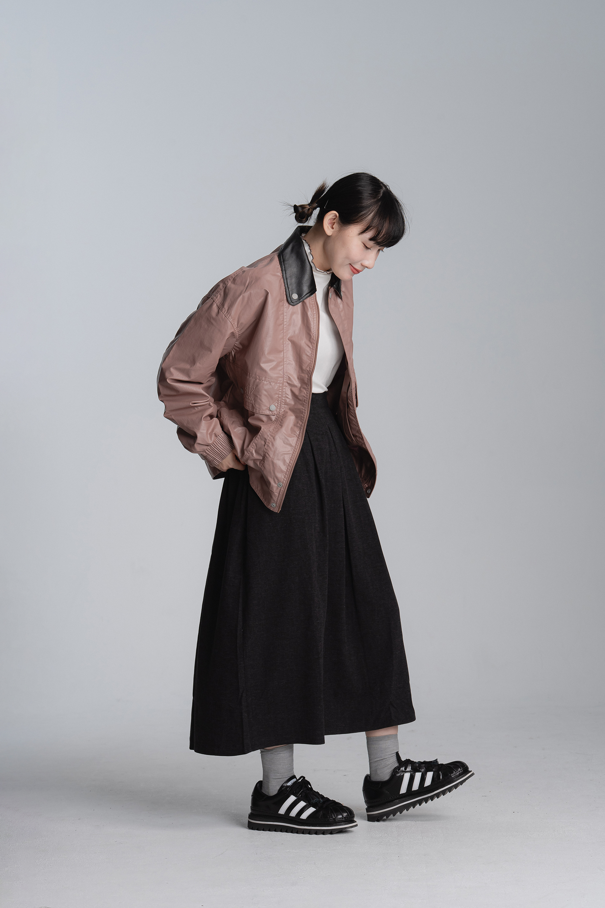 小個性仿皮防水外套 2色