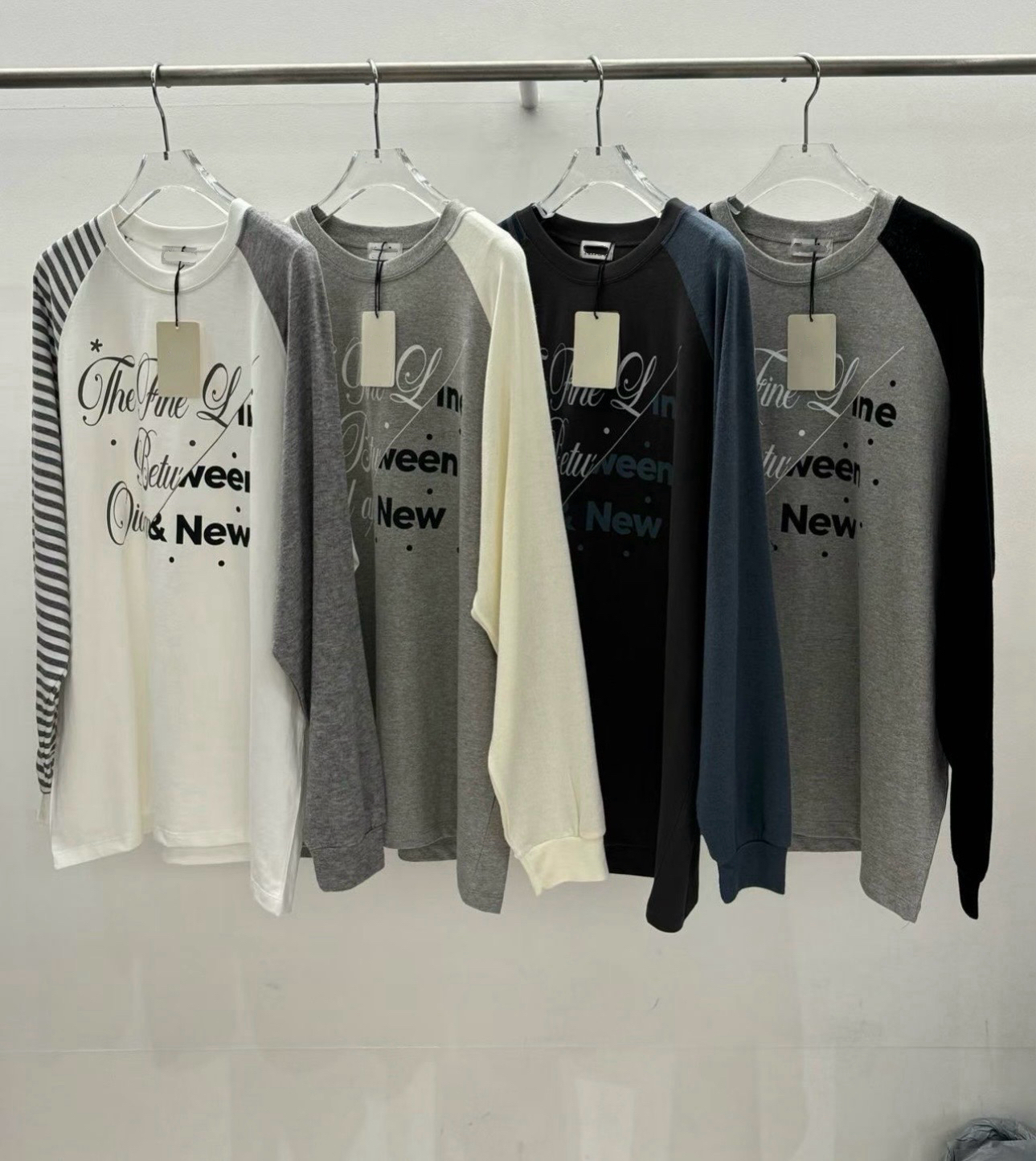 AN2512175 英文字拼袖Tee