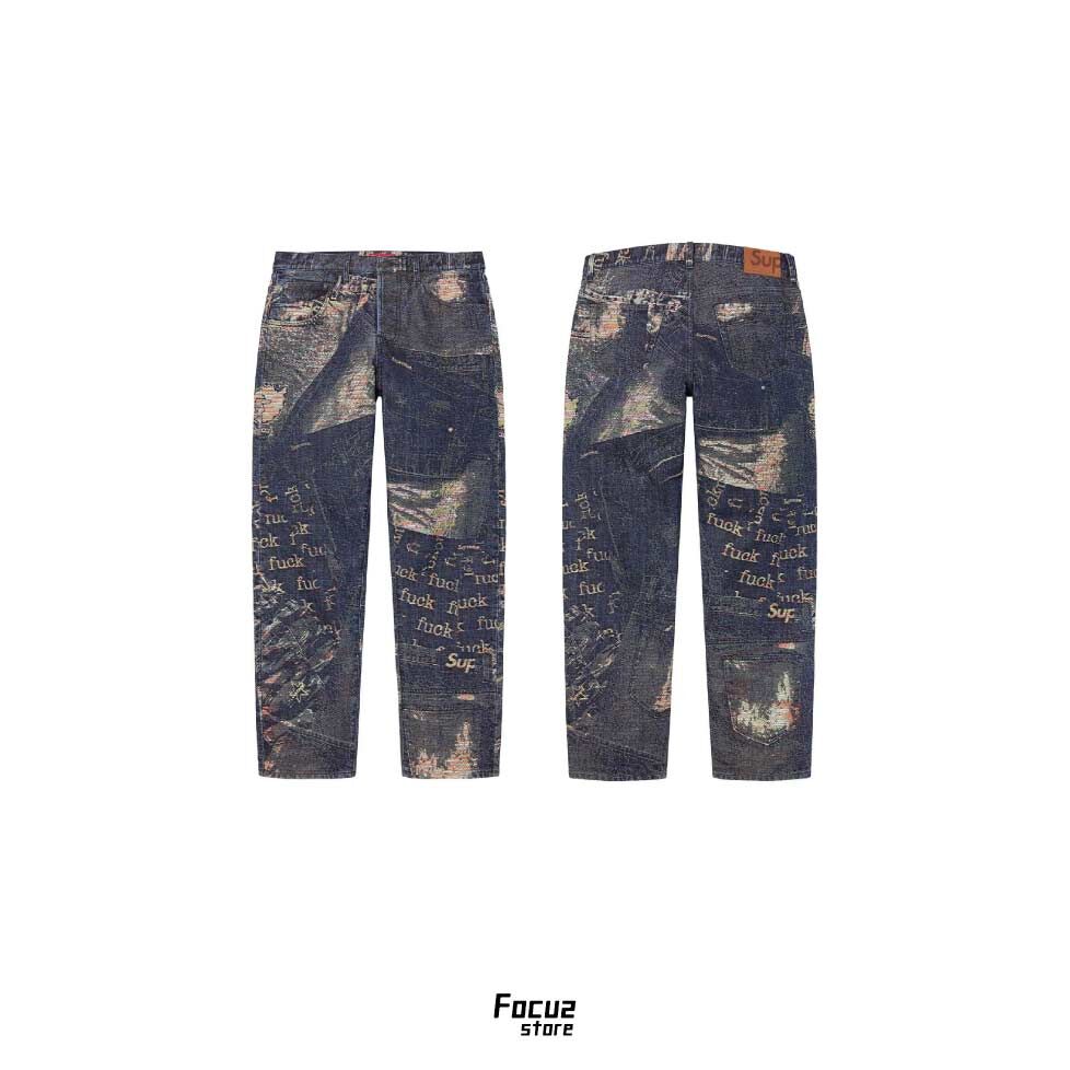 【Focus Store】現貨秒發 Supreme SS23 Week14 Archive Denim Jacquard Regular Jean 提花牛仔褲