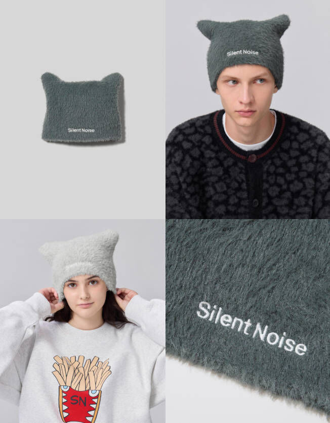 GU x UNDERCOVER-貓耳針織帽