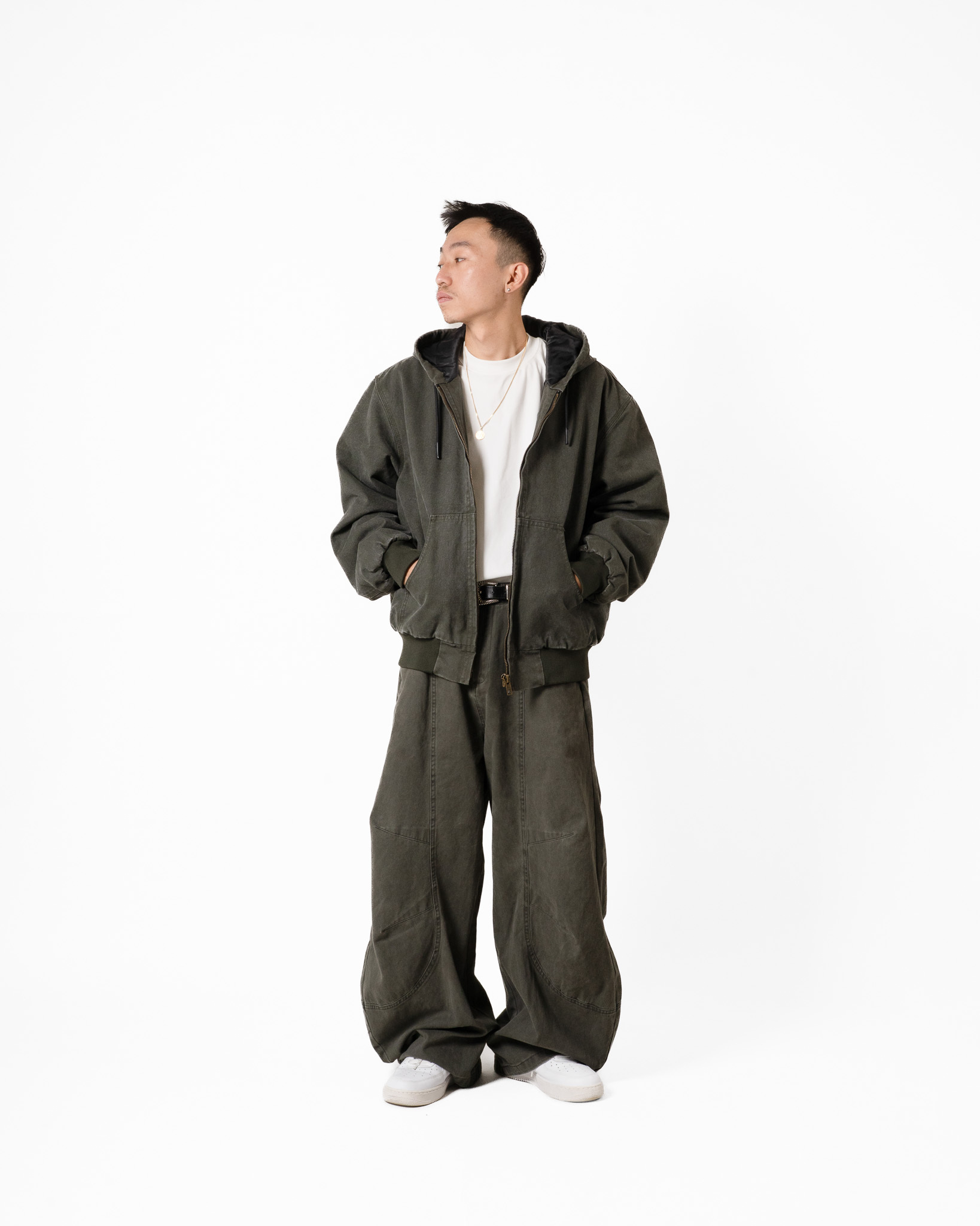 OurPick Crop Washed Hooded Jacket 美式寬短水洗連帽外套 2色