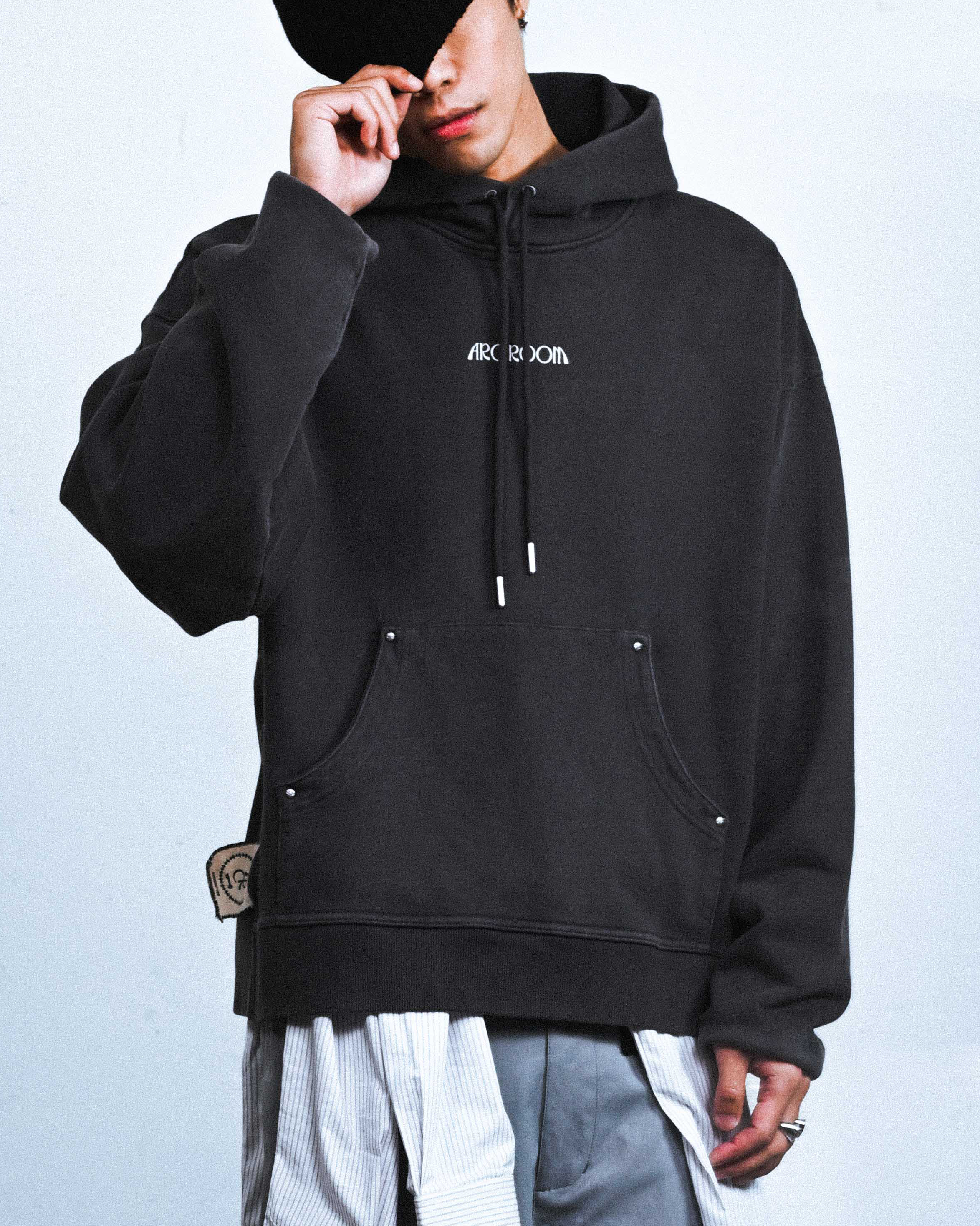 STELLAR BONE LOGO HOODIE - GREY