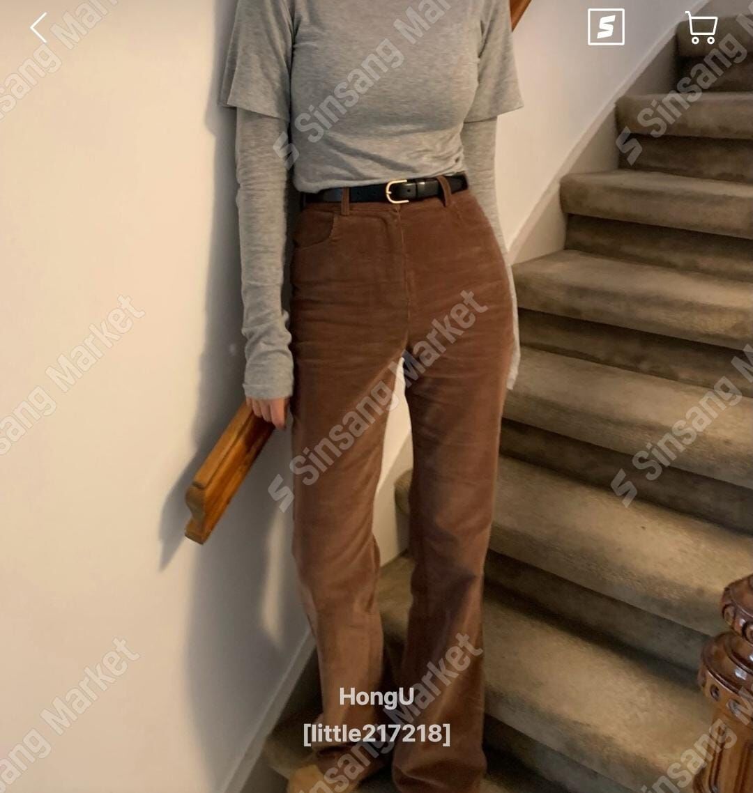 HN5329 名模貼身高腰牛仔棉褲 *S/M*