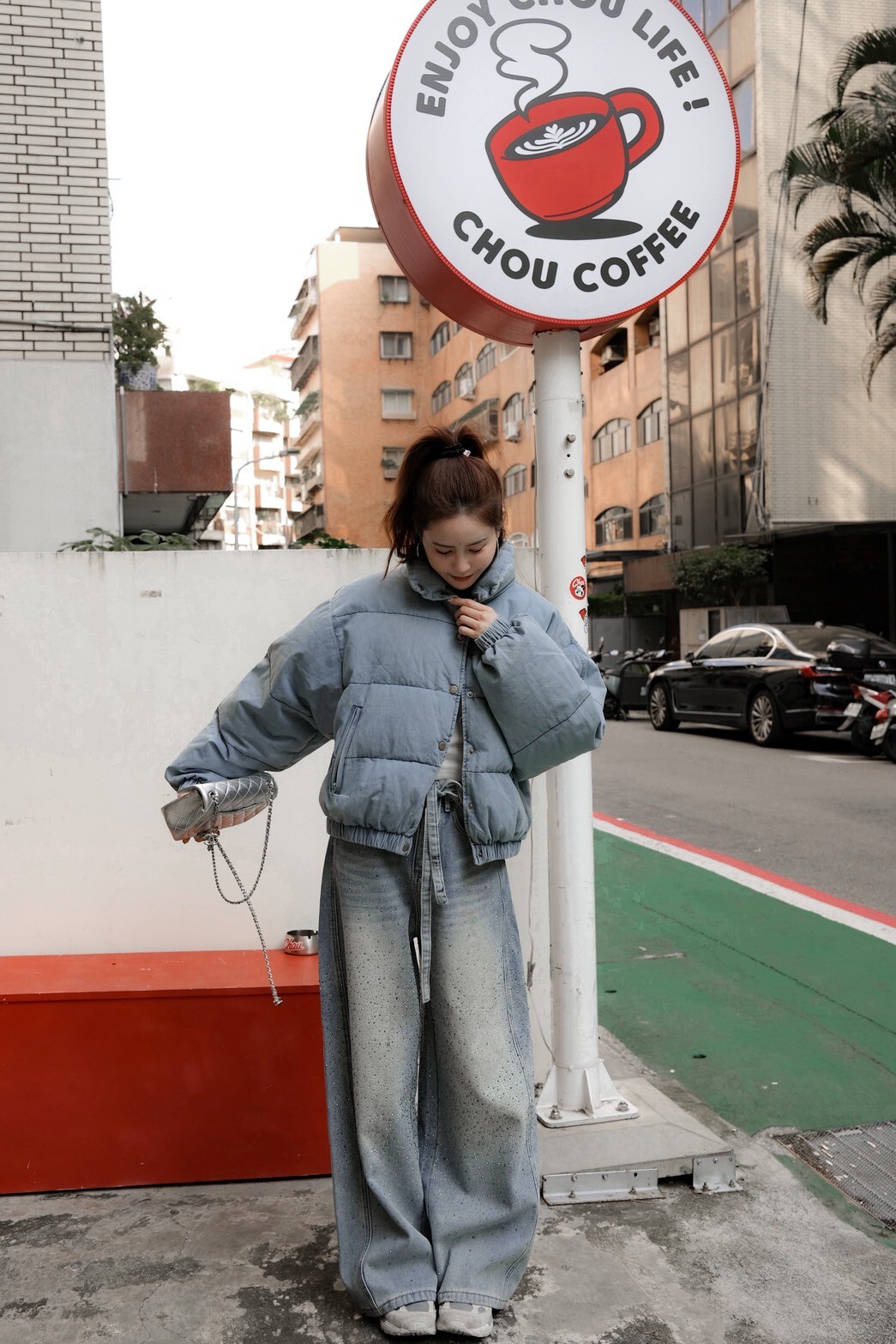 #AD01牛仔鴨絨外套(淺青/中青)