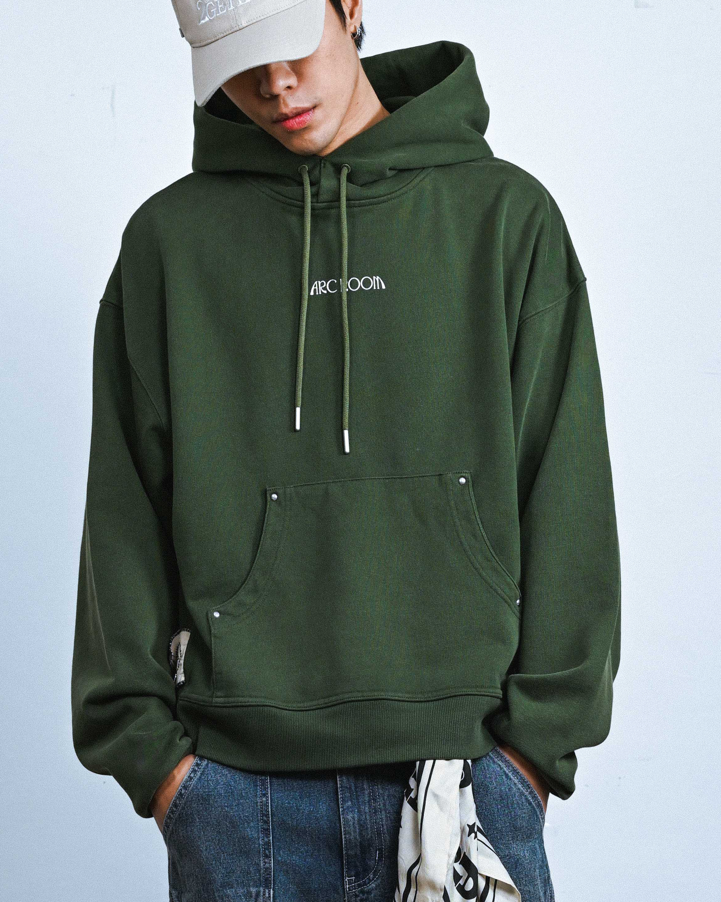 STELLAR BONE LOGO HOODIE - BRITISH GREEN