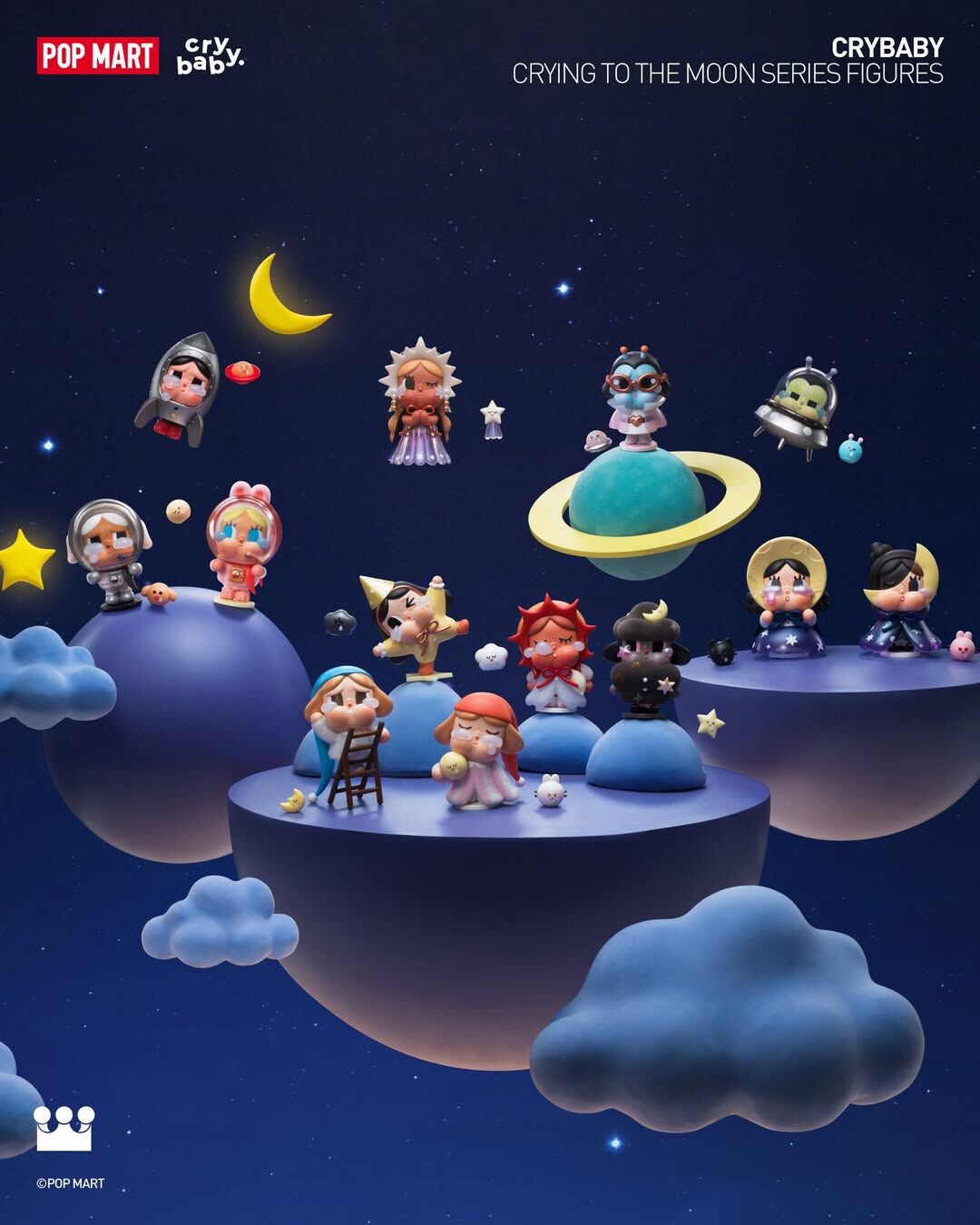 POP MART 泡泡瑪特 CRYBABY 出走的月亮系列手辦