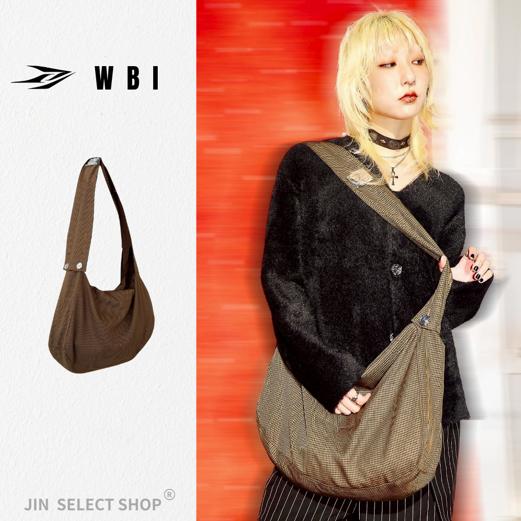 WBI 25AW Asclepius-12A  EY-03 新月包 跨肩包 千鳥格紋 肩背包 側背包