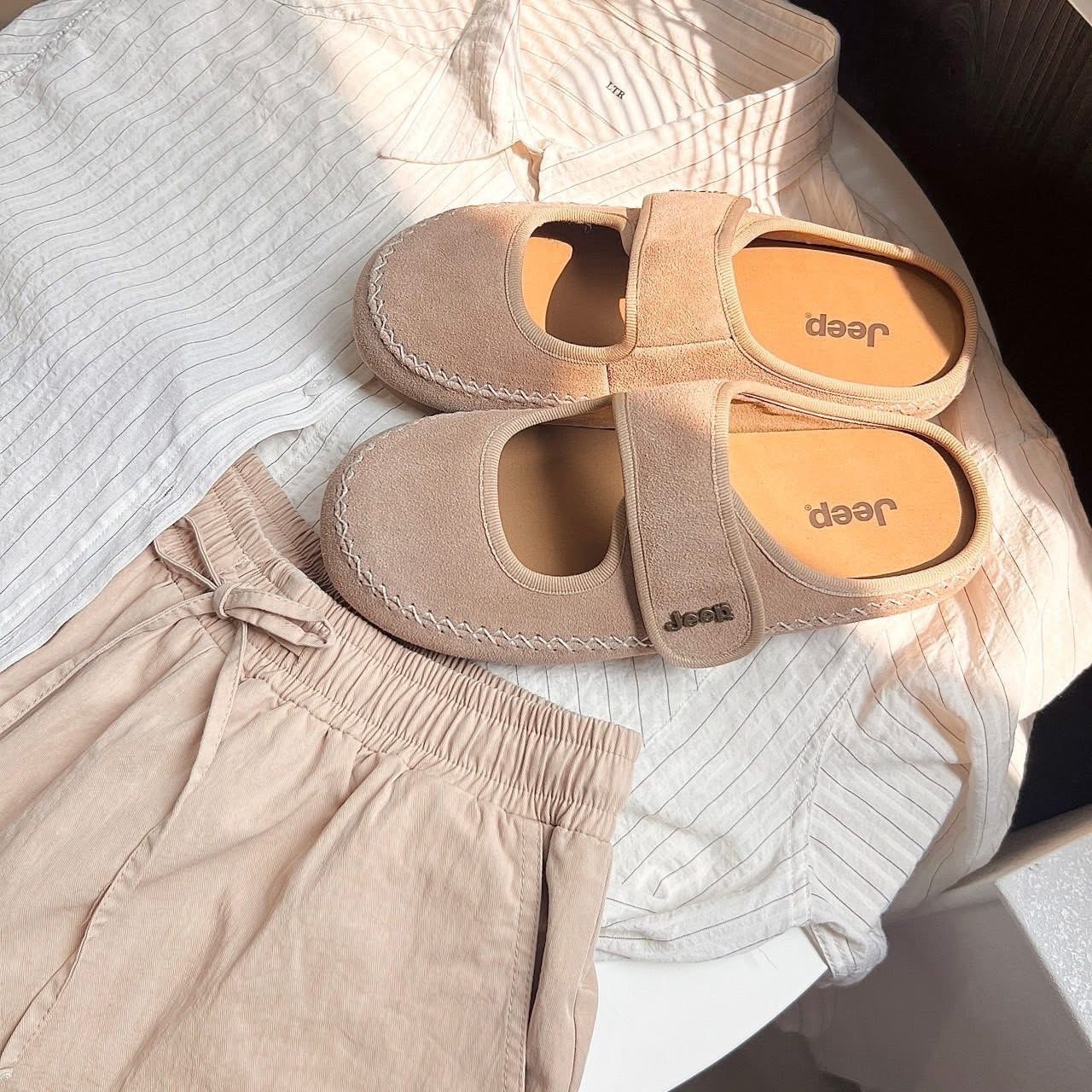 Jeep 麂皮勃肯拖鞋 秋冬新款