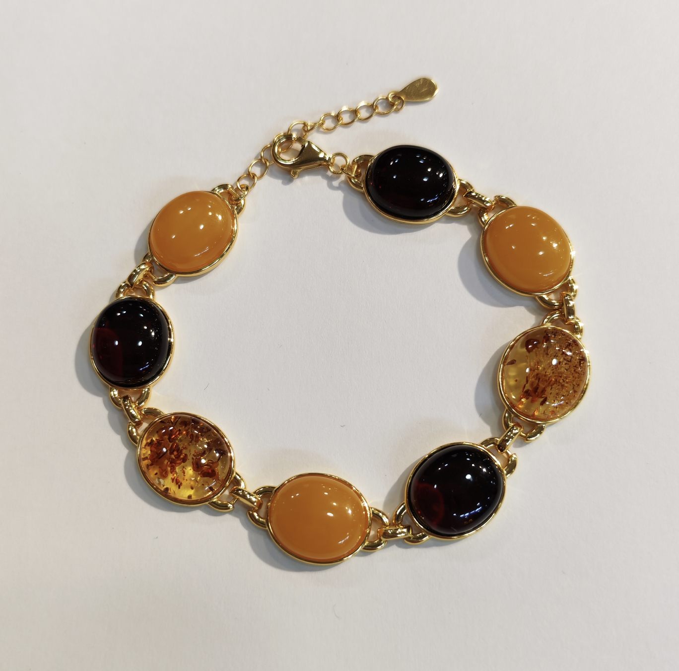 1217GZ70-琥珀GZ-11*13蛋面组合手链（B70）