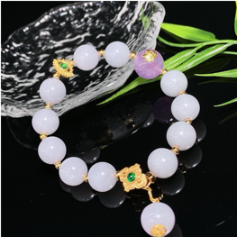 1218GZ74-翡翠GZ-DIY紫羅蘭手串（C74）