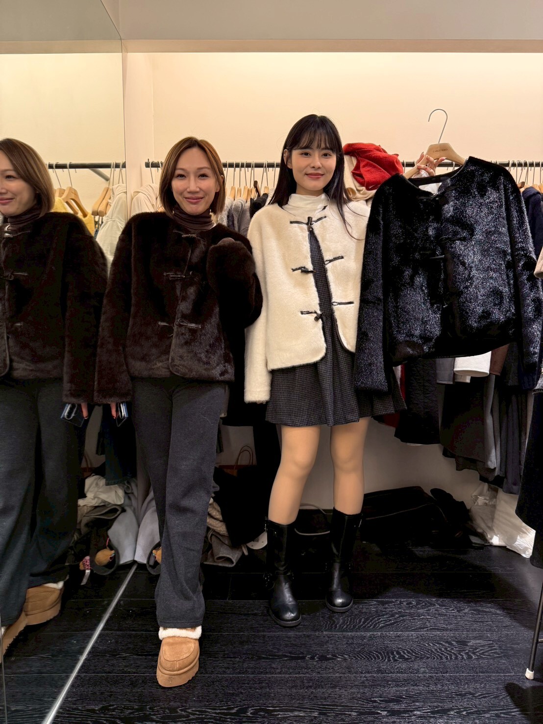 OB5302 人造毛皮雙排扣外套 *特價* (優惠碼同充值購物金不適用)