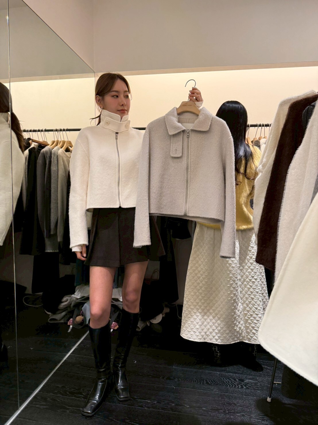 OB5131 小羊駝毛拉鍊外套 *特價* (優惠碼同充值購物金不適用)