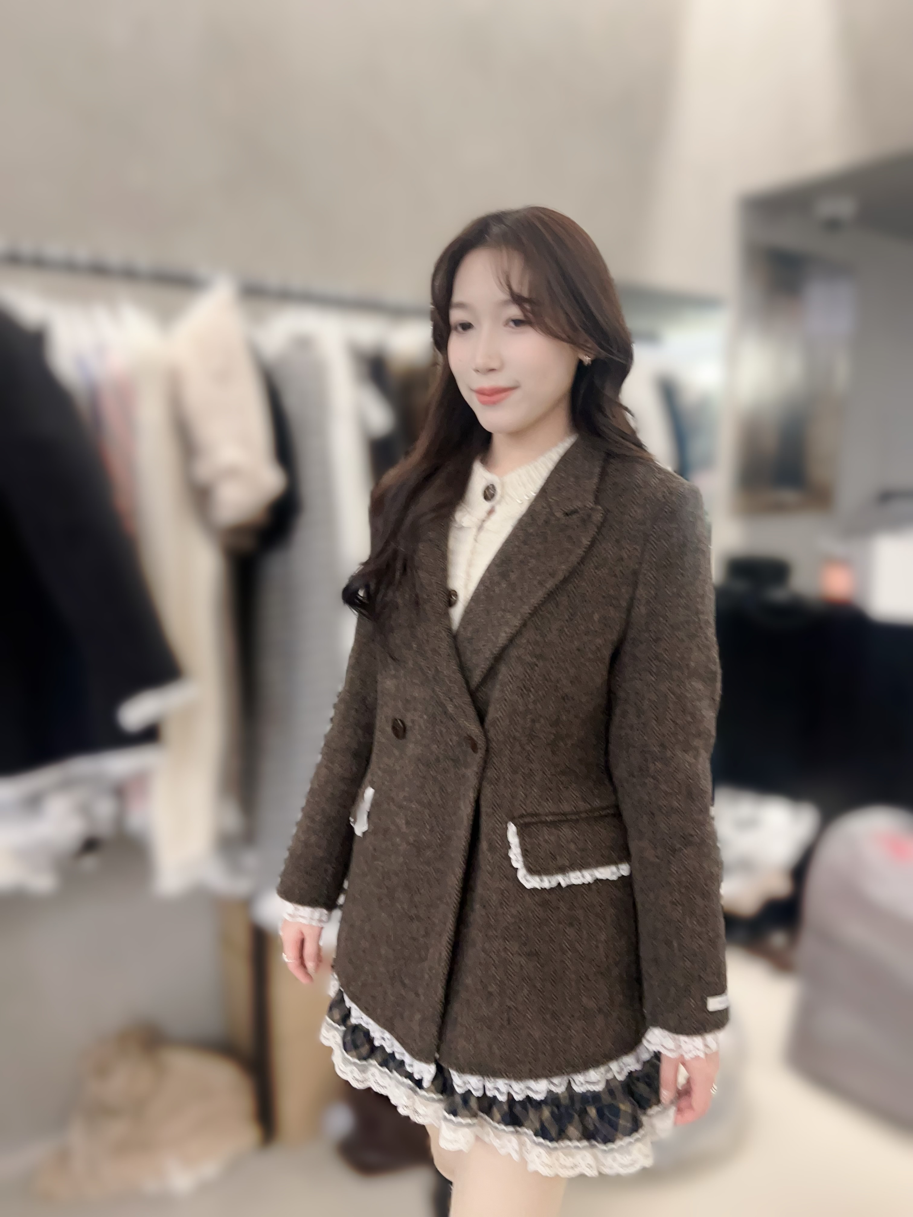 MP07  西裝縷70%羊毛   胸 44 長27  $999 (一口價) HAND MADE