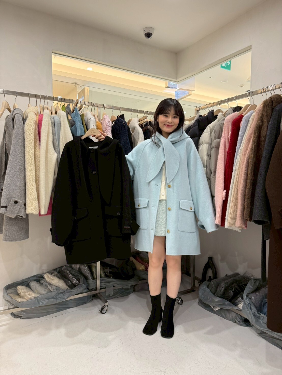 MB5314 高級可愛連帽繫帶外套