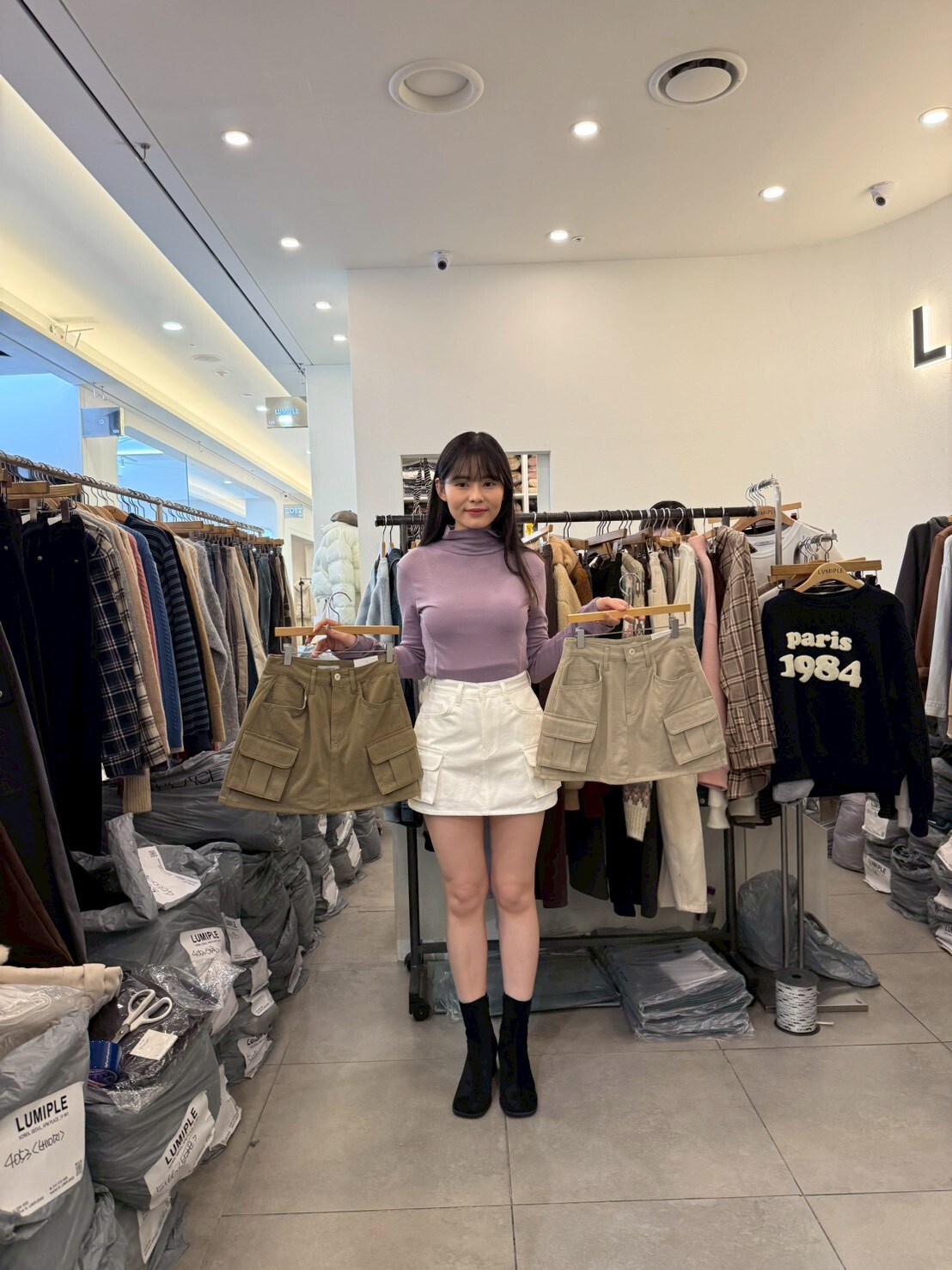 LP5340 工裝A字短裙褲