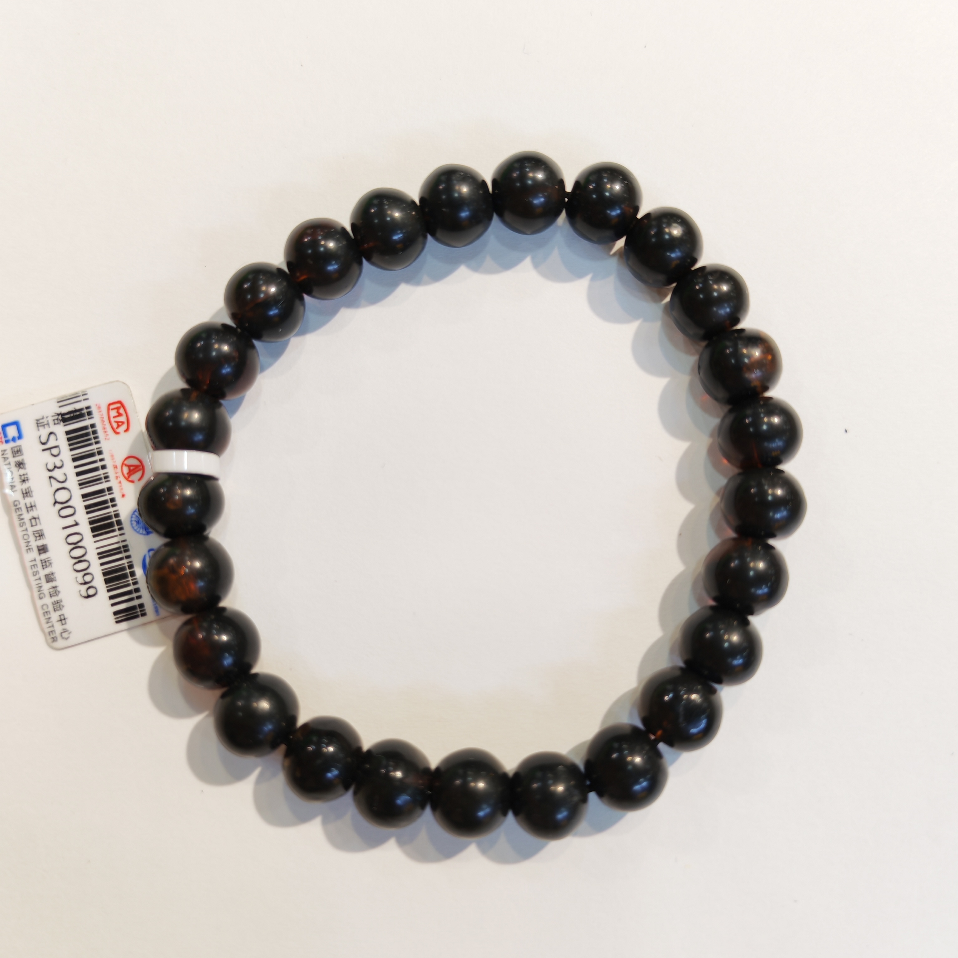 1217GZ19-琥珀GZ-撫順館藏級翳珀手串8mm（B19）