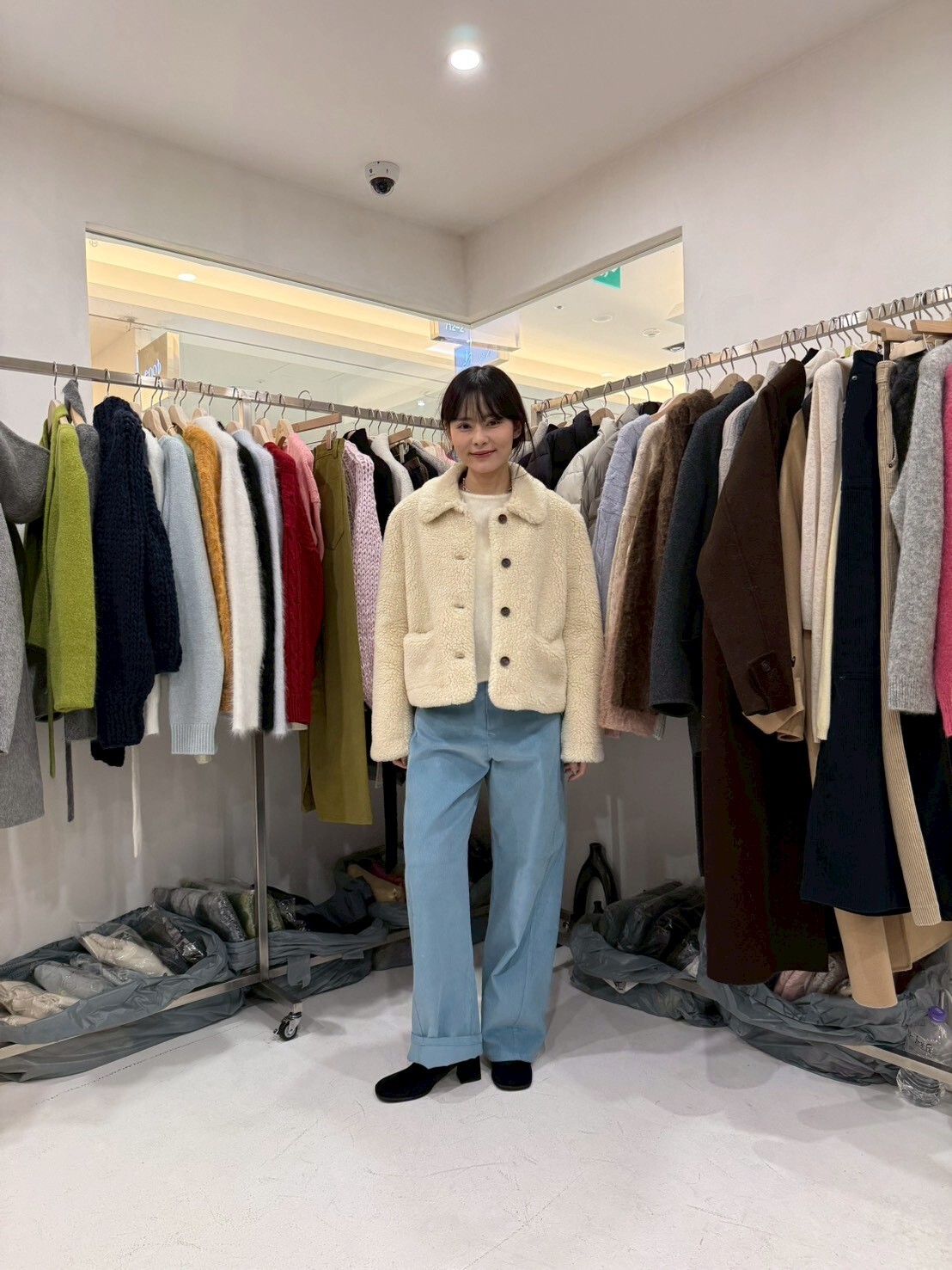 MB5328 羊羔毛翻領短版外套