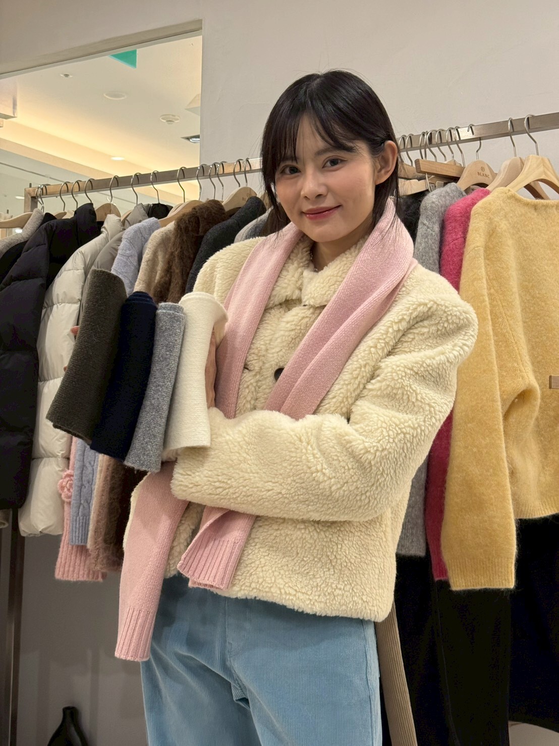 MB5210 純色針織短圍巾