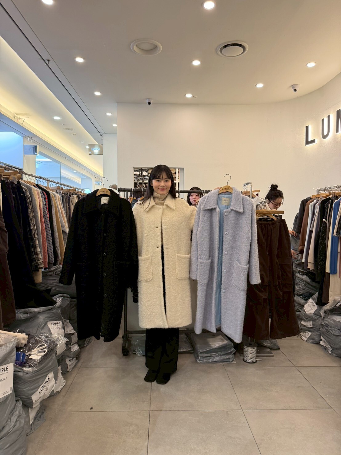 LP5350 中長款毛茸茸長外套