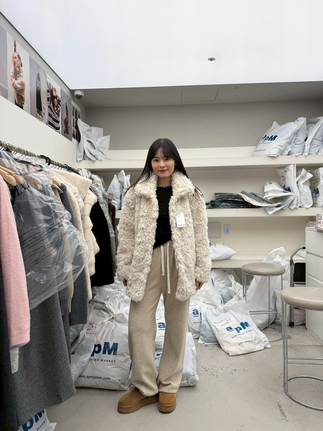 DM5344 樽領滑滑毛毛百搭外套 *長/短版*