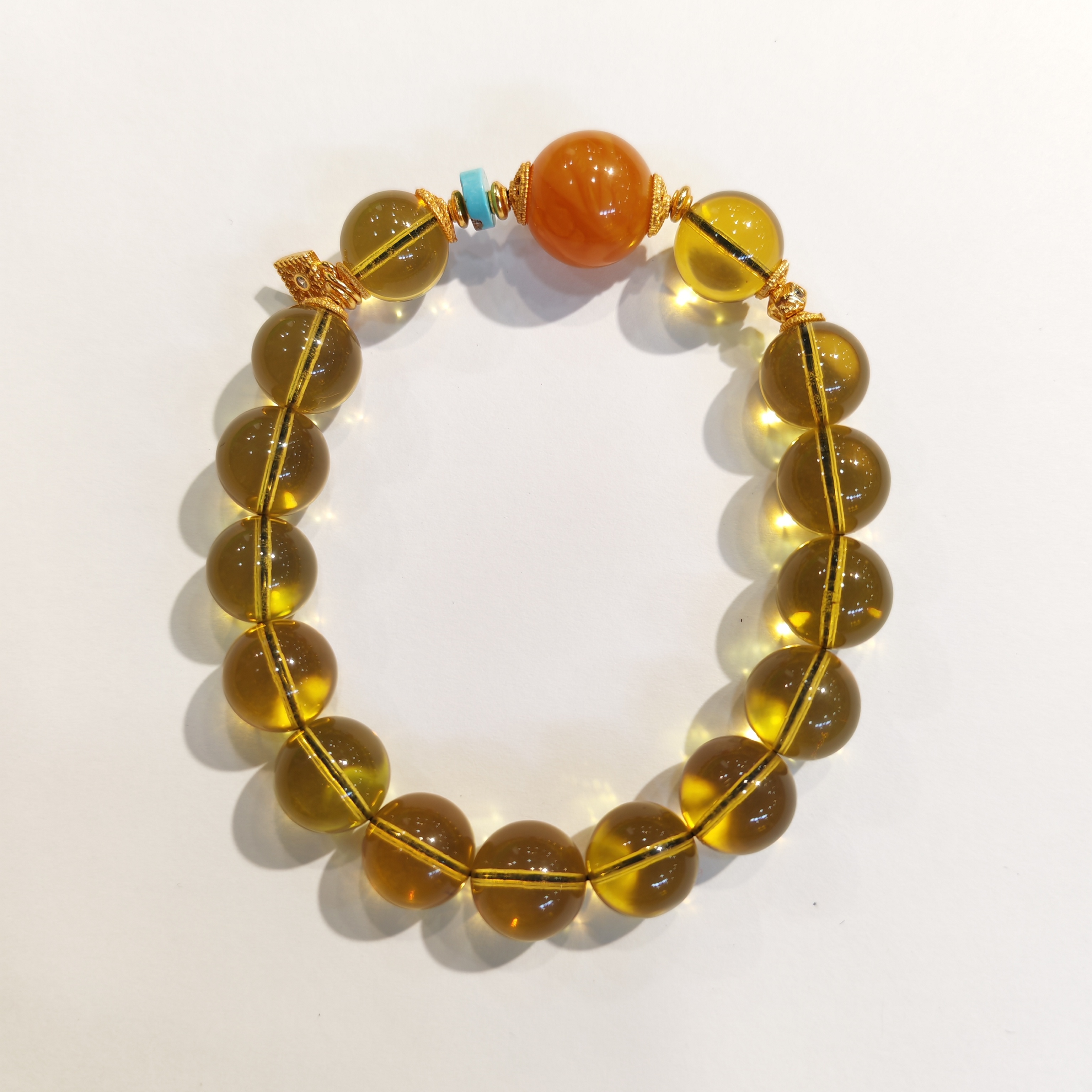 1217GZ07-琥珀GZ-藍珀10mm+ diy手串（B7）