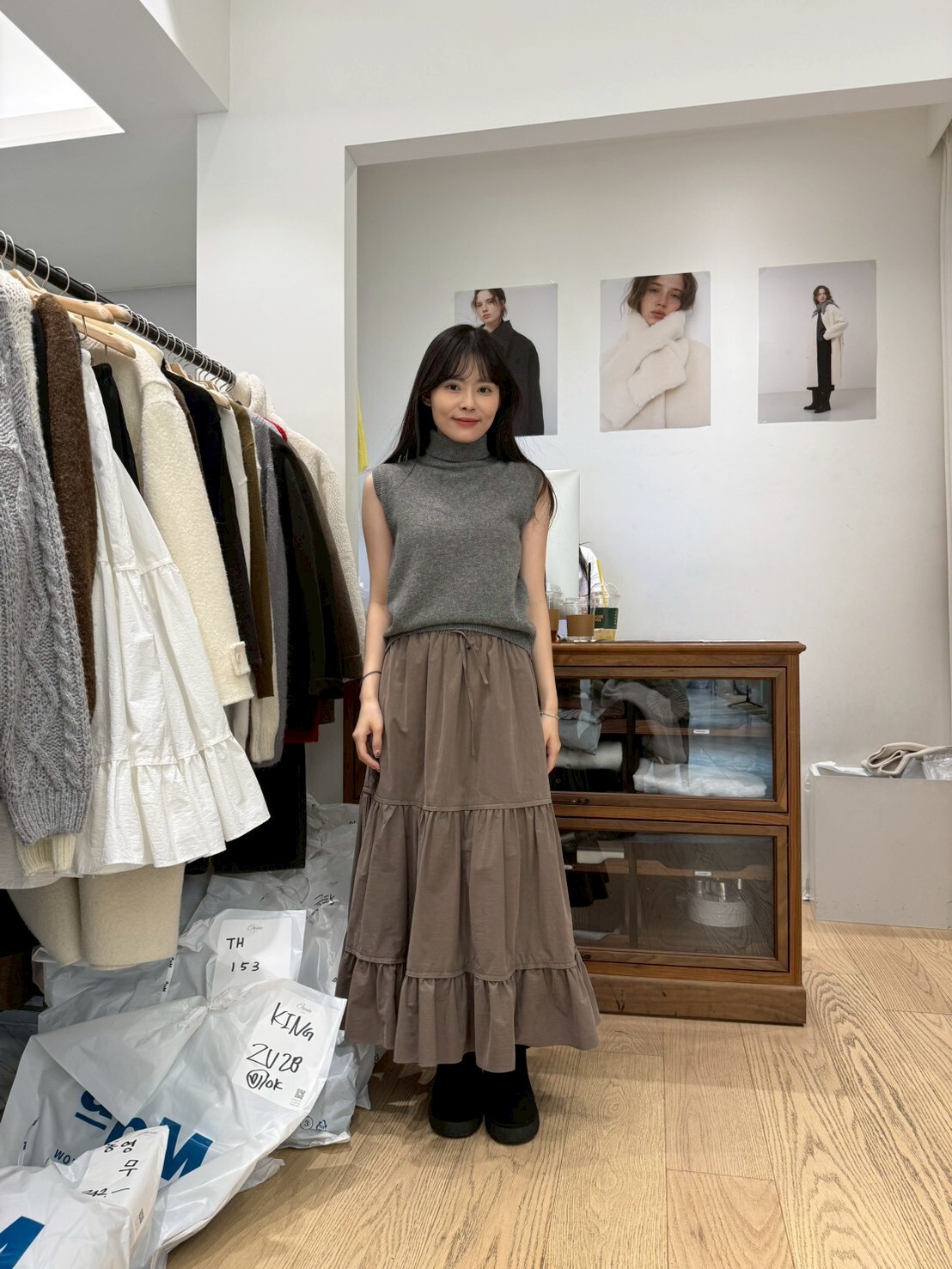 OU5301 高領針織背心