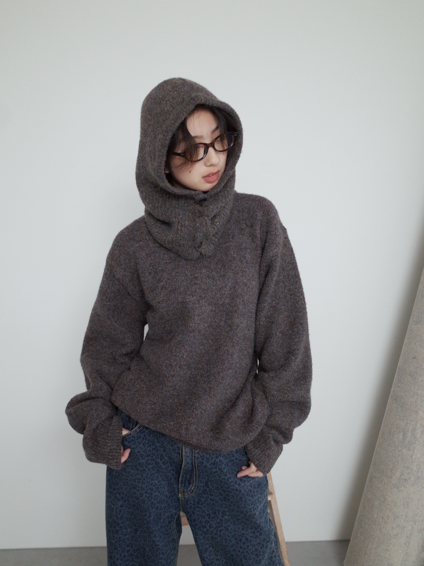 (UNISEX) mixed knit sweater set