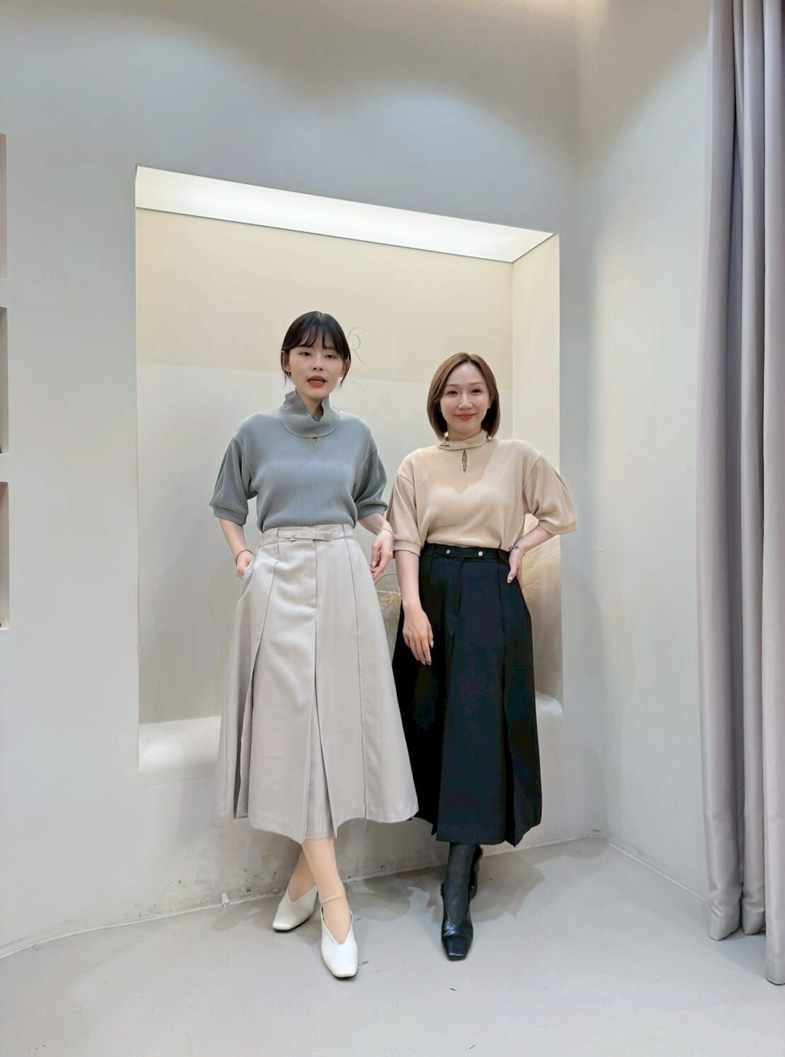 MA5302 雙扣裝飾打摺長裙