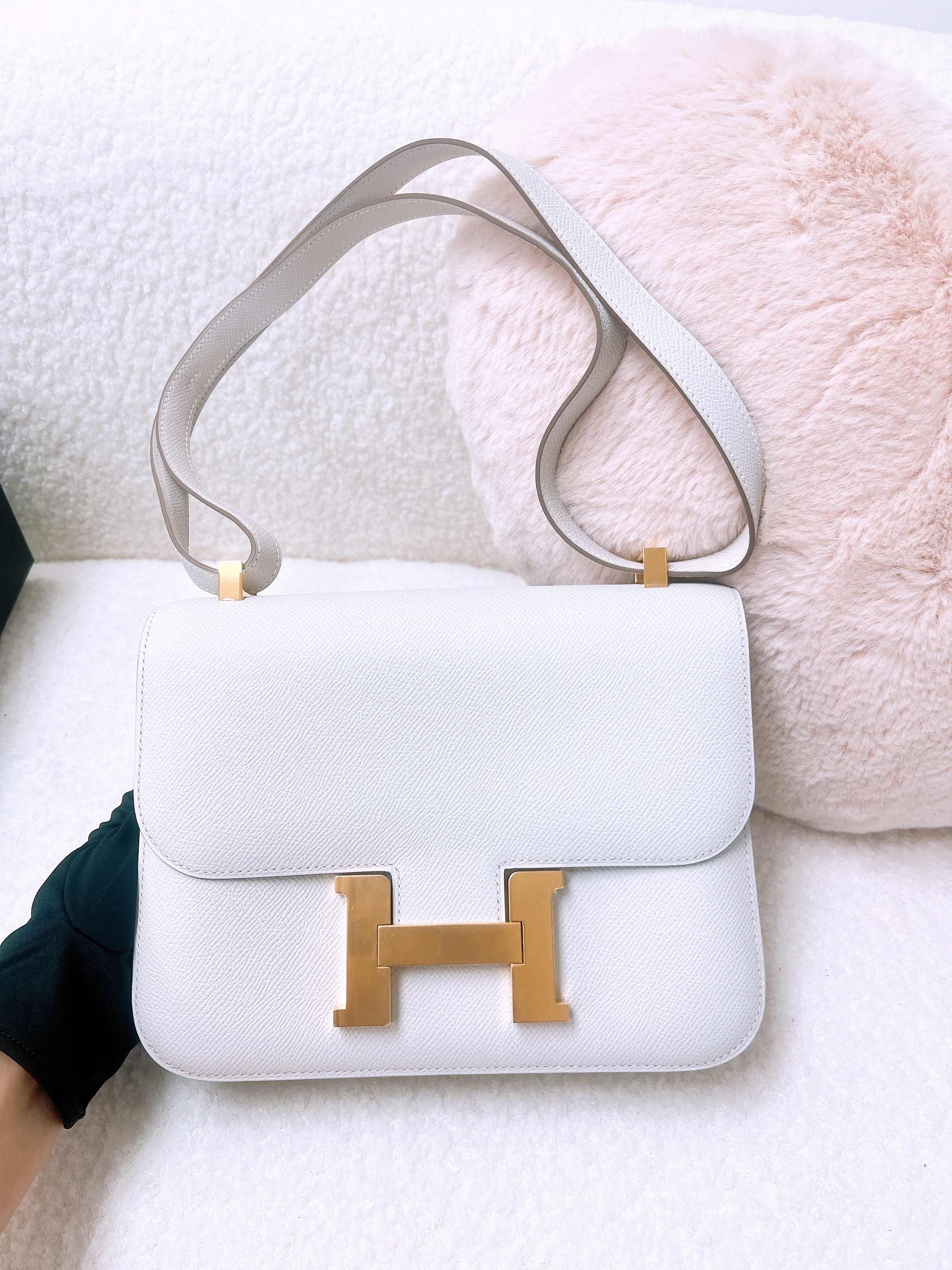 *Unused* Hermes constance 24 (gris pale GHW/ stamp b)