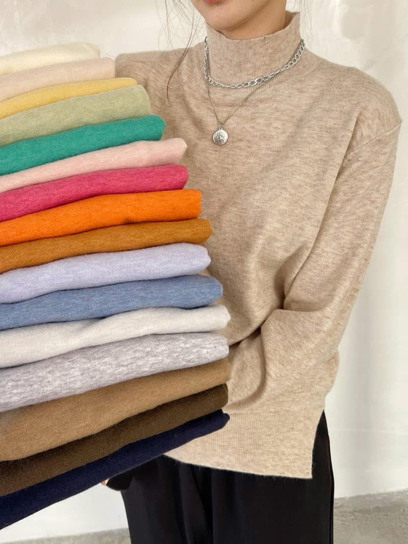 100%人氣王抗起球立領針織衫｜親膚柔軟 ⚡ 闆娘包色款 ⚡