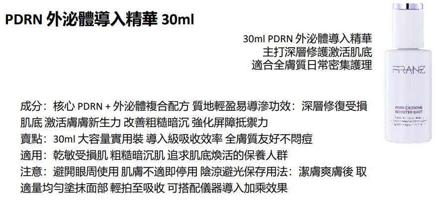 BN251217-N20 FRANZ PDRN EXOSOME BOOSTER SHOT 30ml(EXP 10/2028)(買3送1，共4件)