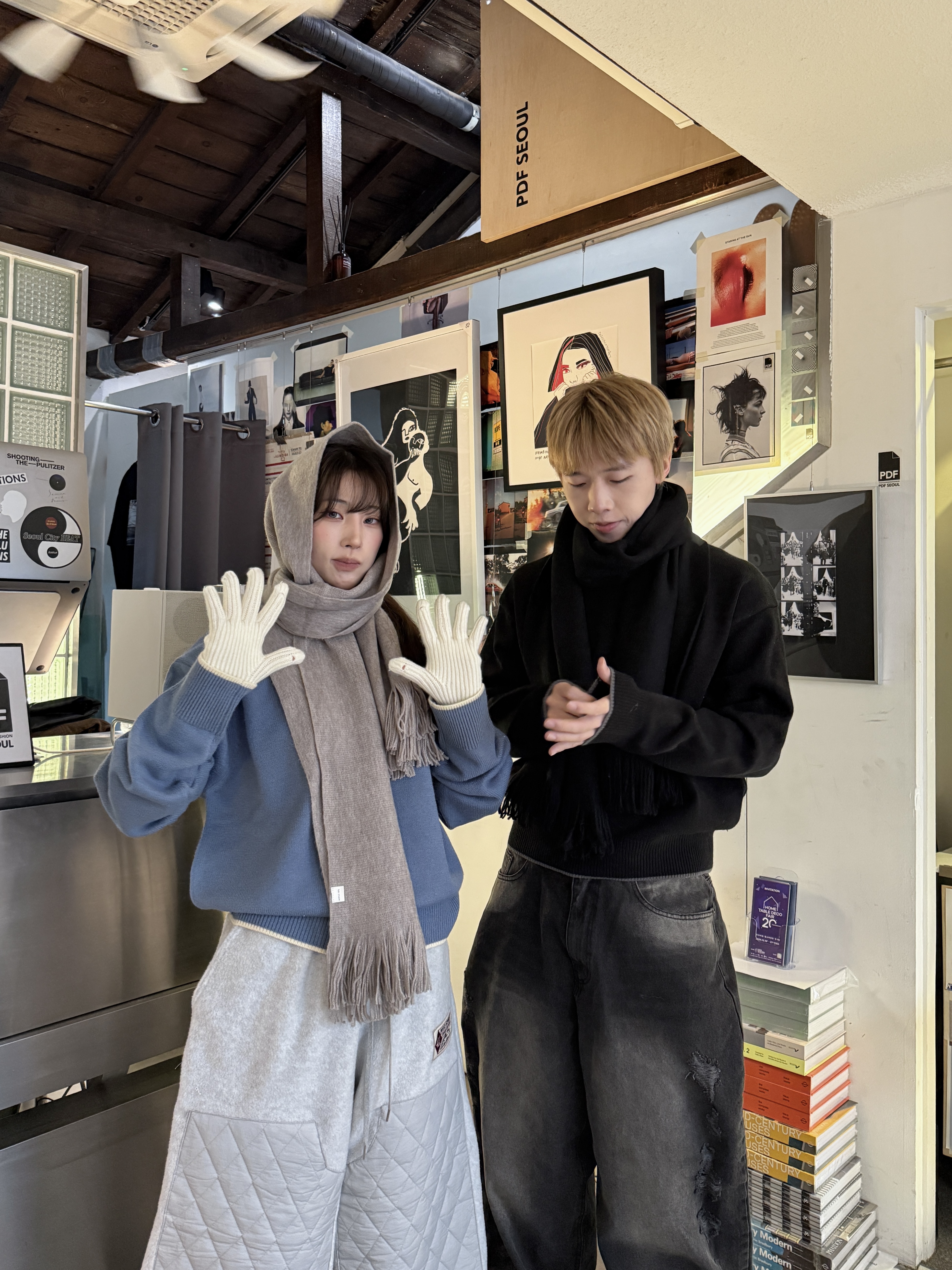 雙層拼接 沙發針織毛衣（現貨）